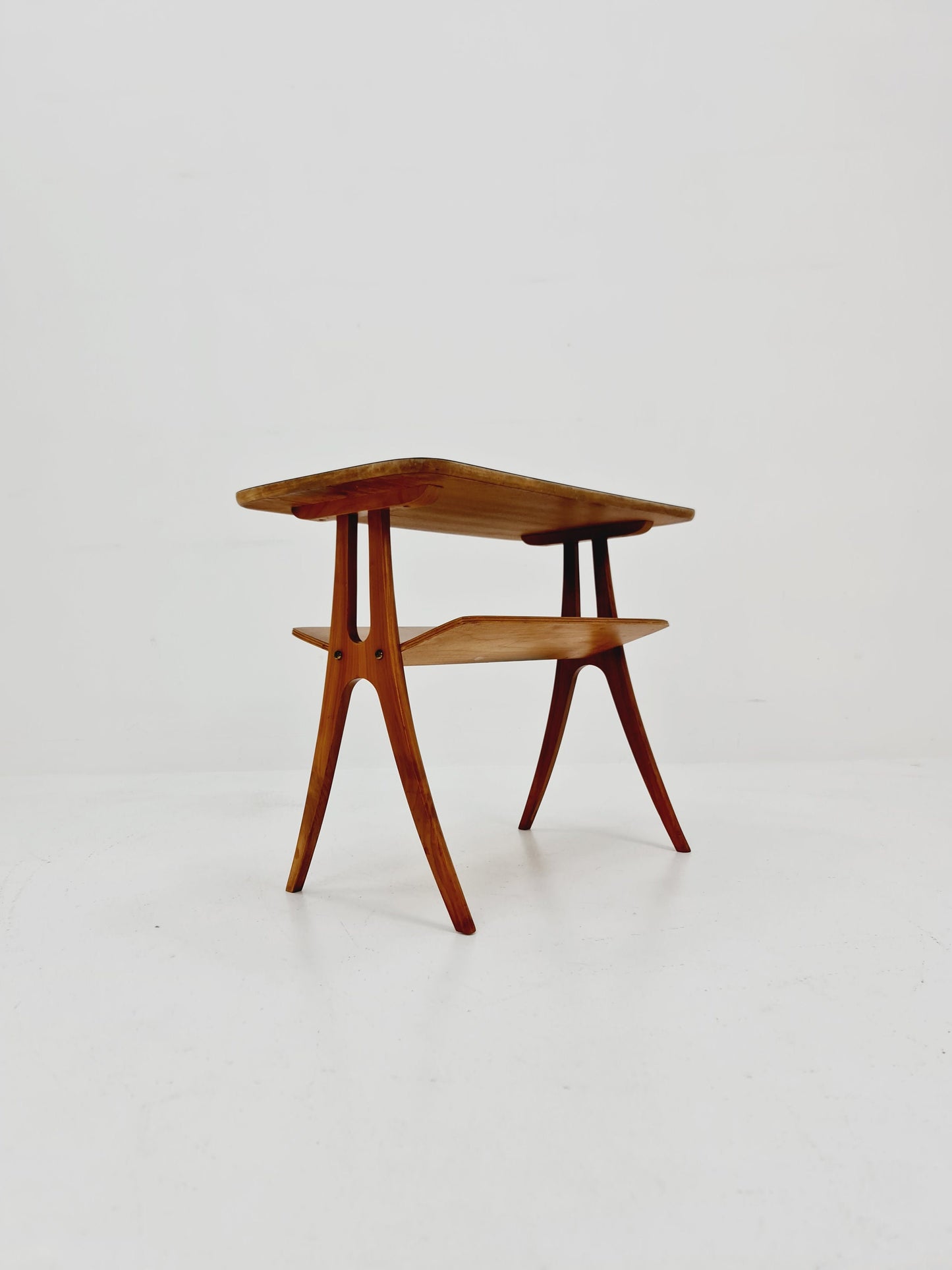 Midcentury Vintage Side table/ Bedside table/ with News Paper shelf By Carl Malmsten