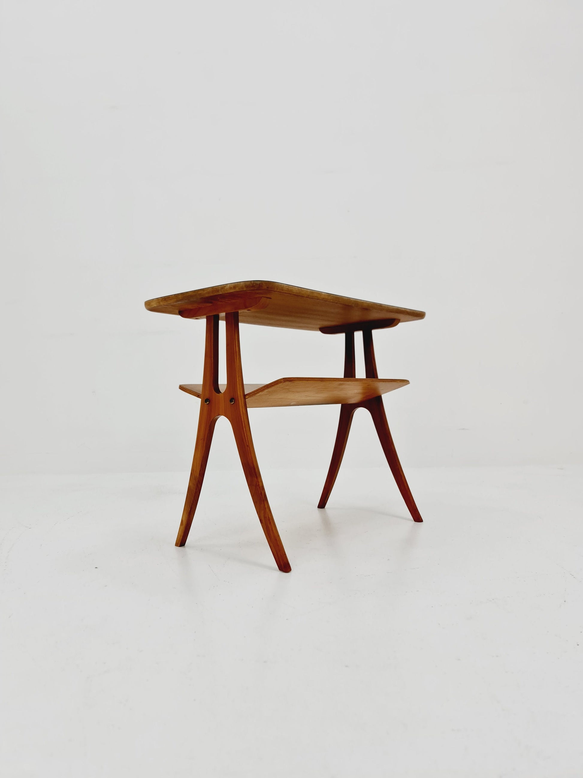 Midcentury Vintage Side table/ Bedside table/ with News Paper shelf By Carl Malmsten