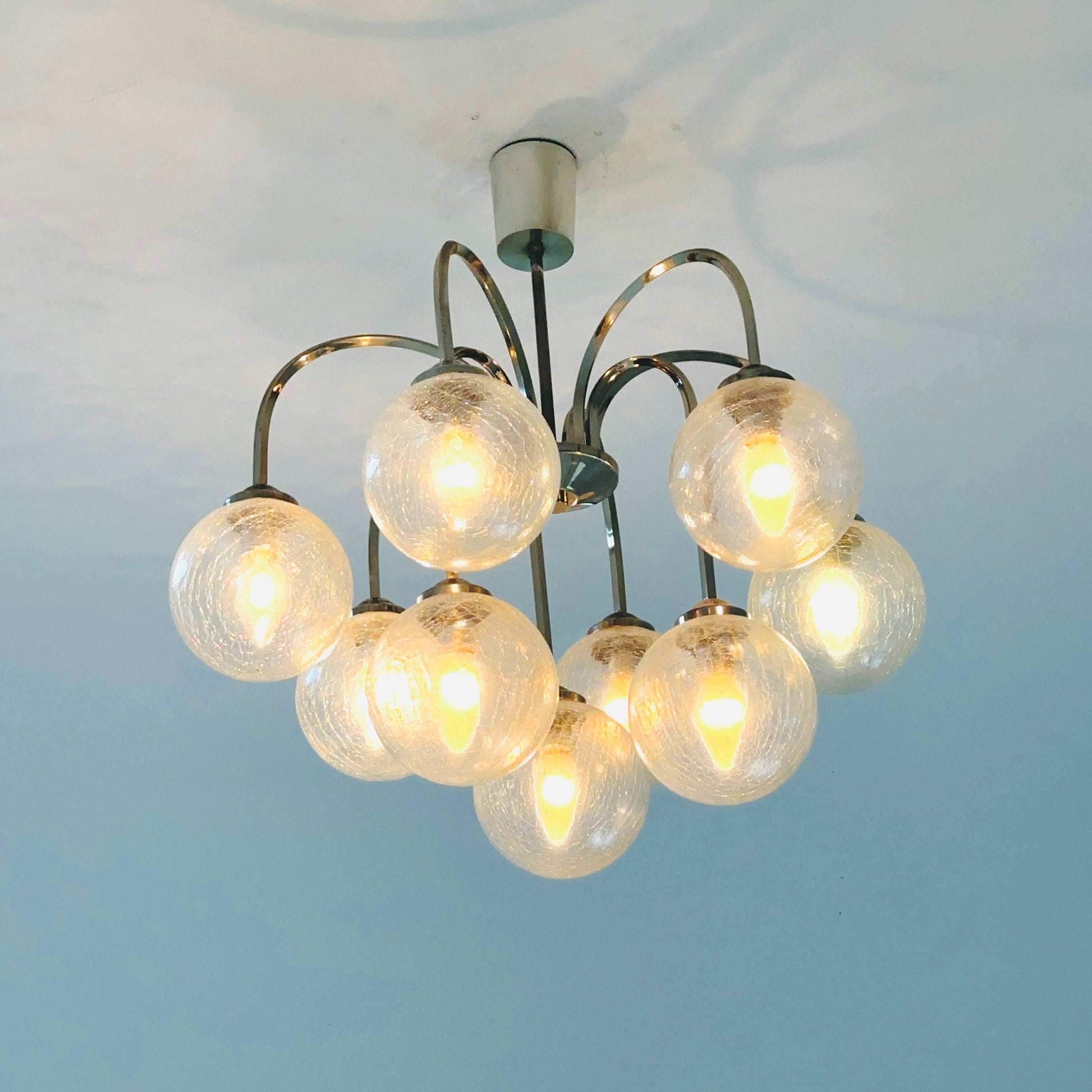 Mid century modern ceiling lamp 1970s ,Italy