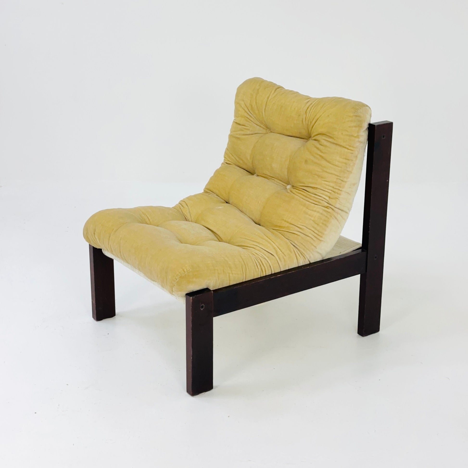 Mid century wooden lounge chair 1970s Germany