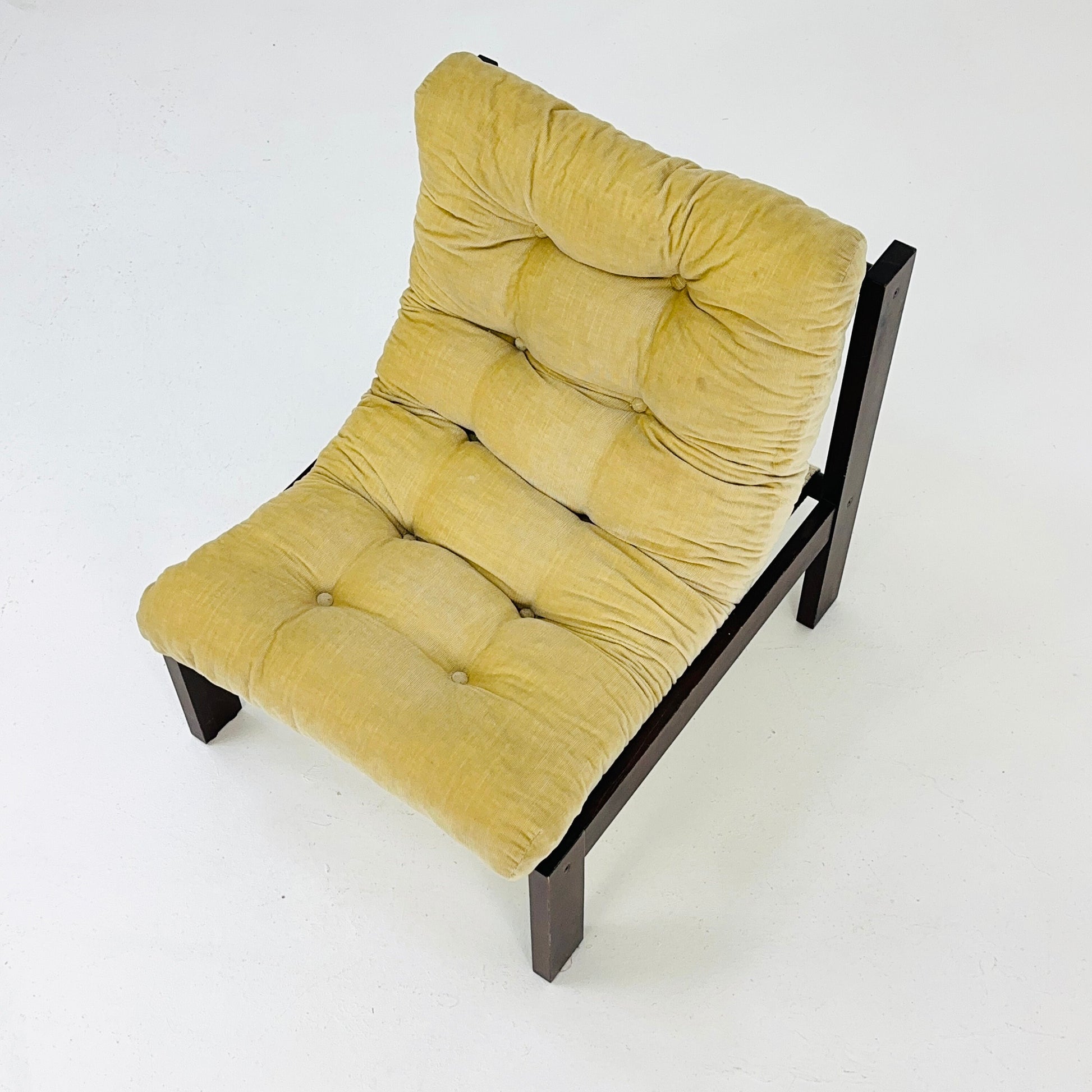 Mid century wooden lounge chair 1970s Germany