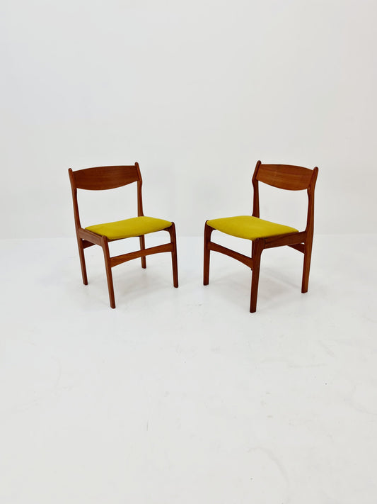 Vintage Danish teak dining charis by Erik Buch, 1960s, set of 2