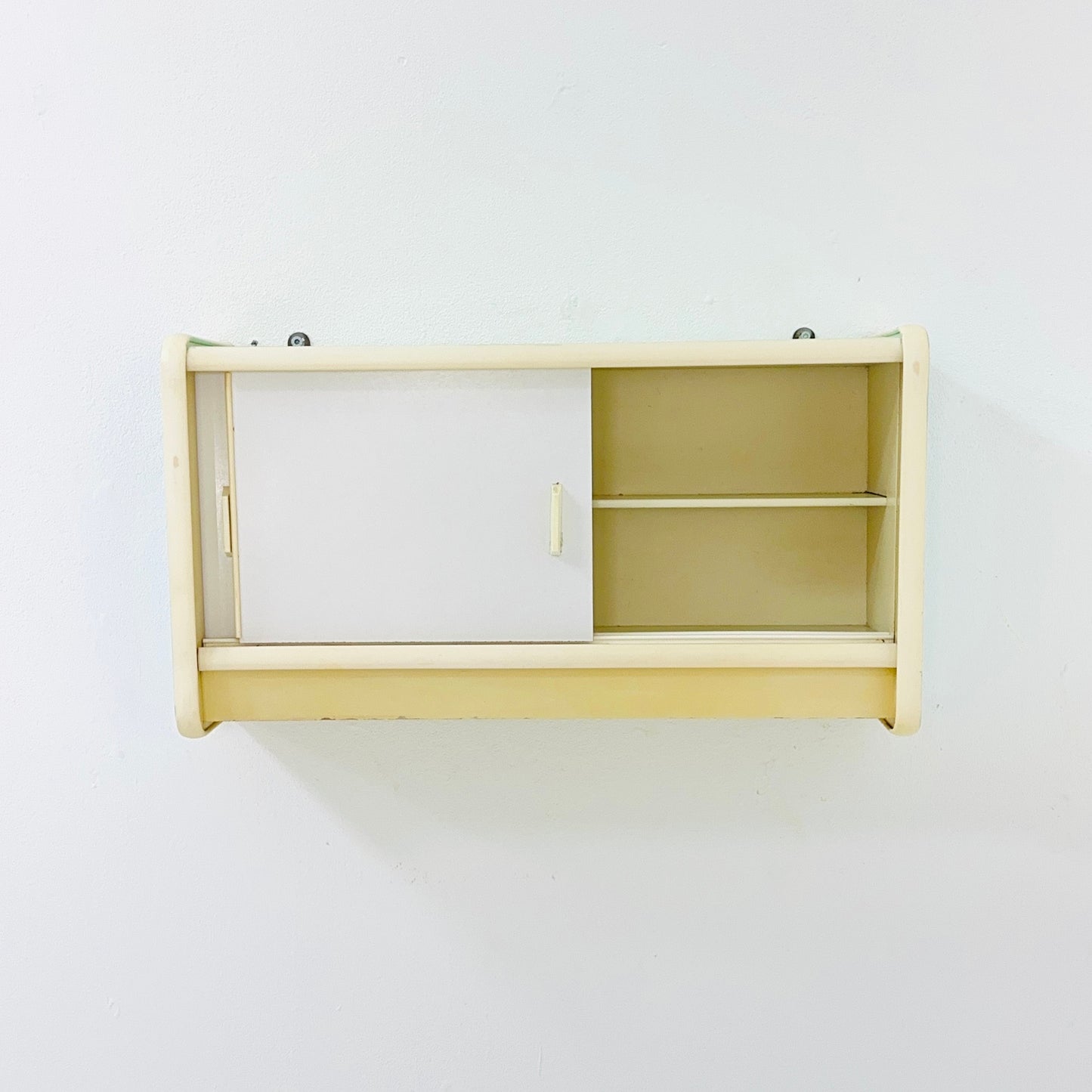 Vintage kitchen wooden wall cabinet colorful, medicine cabinet , 1960s Germany