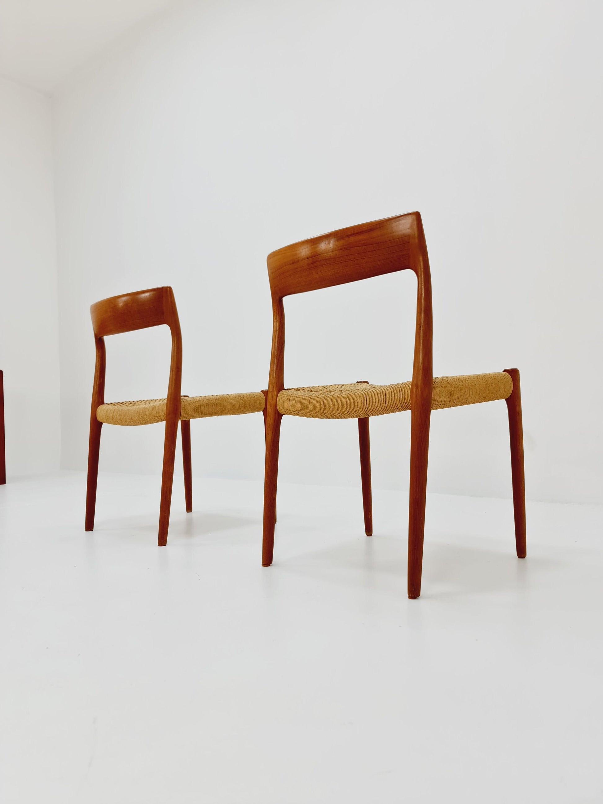 1 of 2 Vintage Danish teak dining charis by Niels Otto Møller Model 77, 1960s,