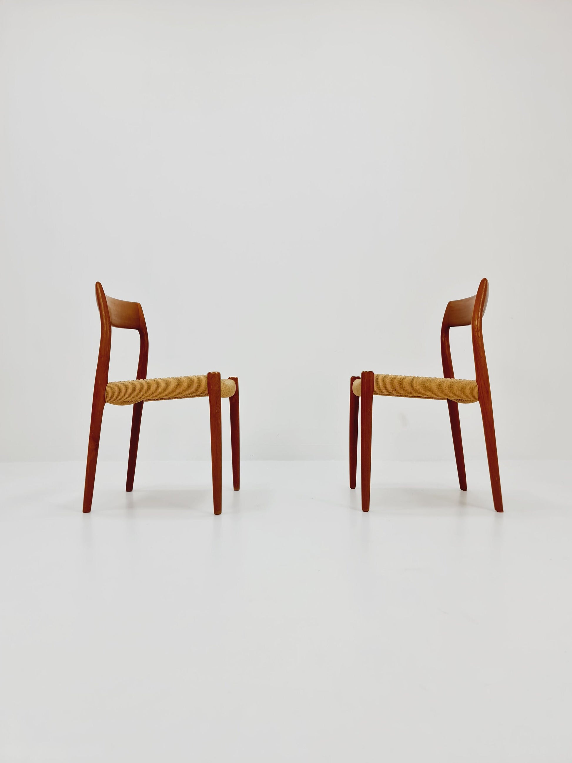 1 of 2 Vintage Danish teak dining charis by Niels Otto Møller Model 77, 1960s,