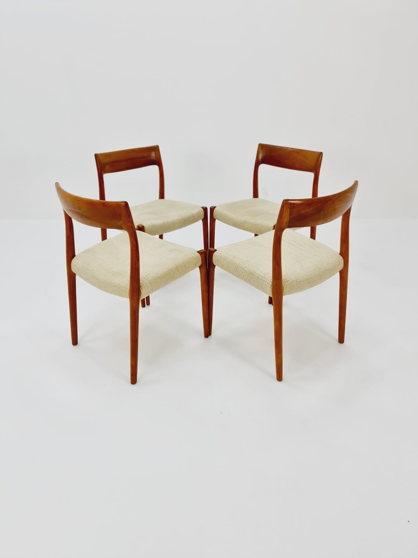 Mid Century Danish teak dining chairs by Niels O.Moller, 1960s, set of 4
