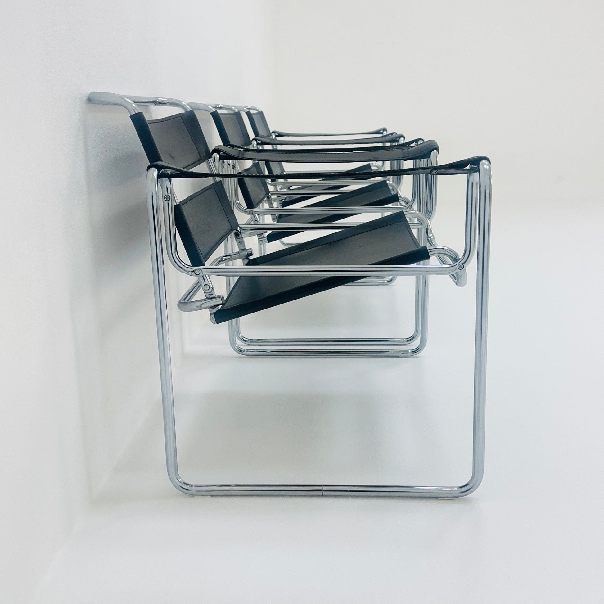 Mid century Black B3 armchair WASSILY style by Marcel Brauer , 1990s Germany