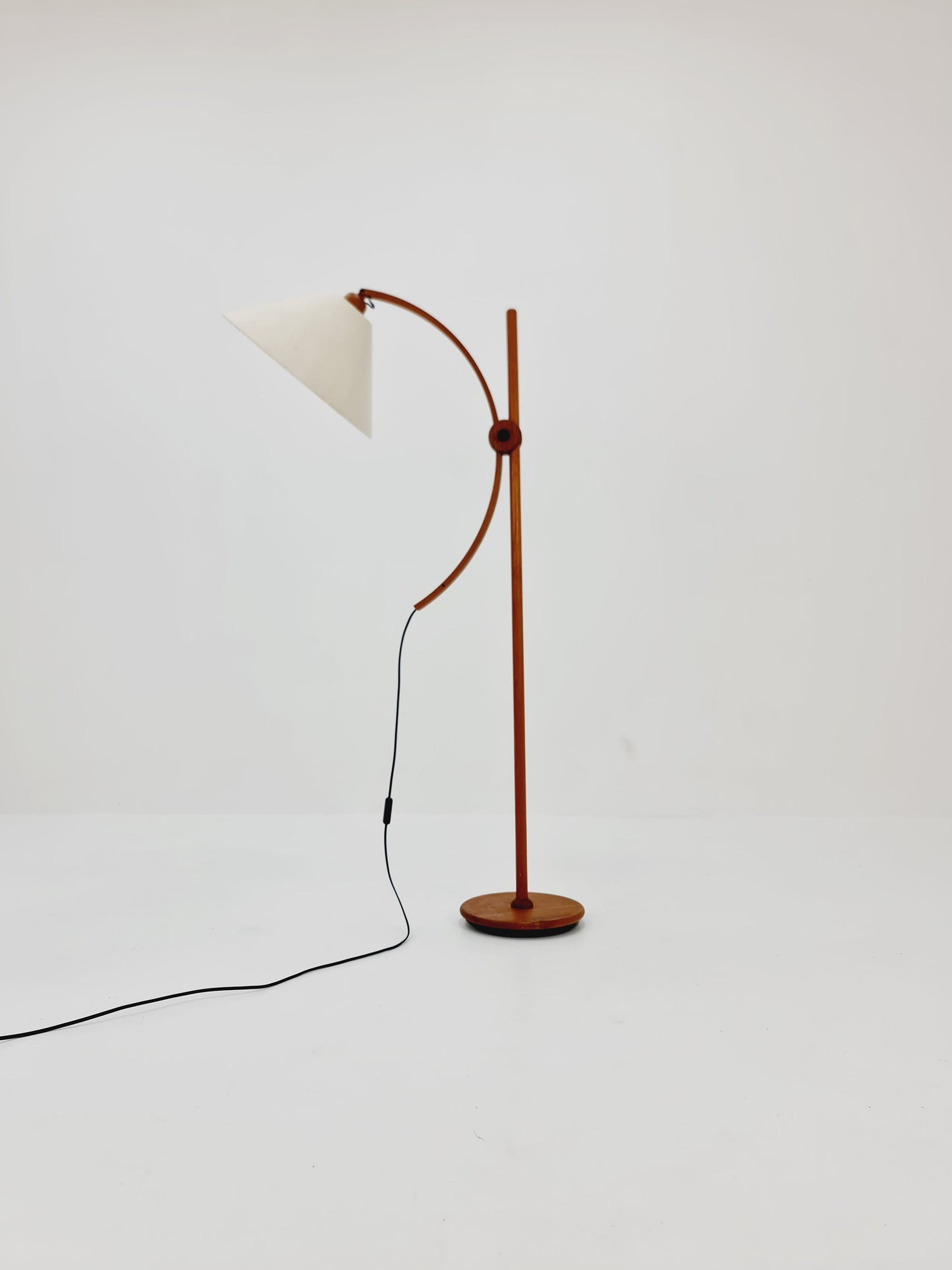 Vintage Danish Teak floor lamp by DOMUS 1970s