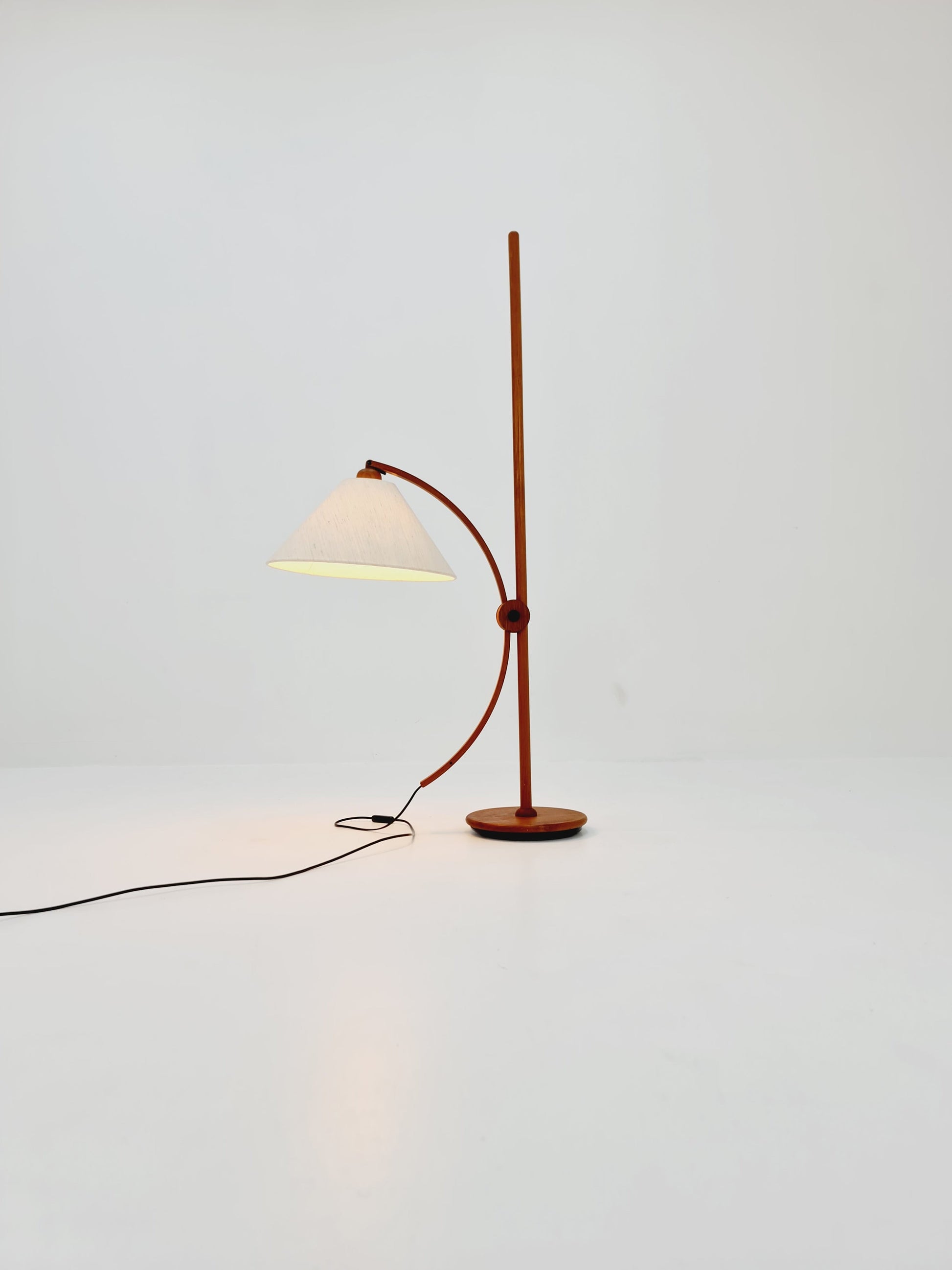 Vintage Danish Teak floor lamp by DOMUS 1970s