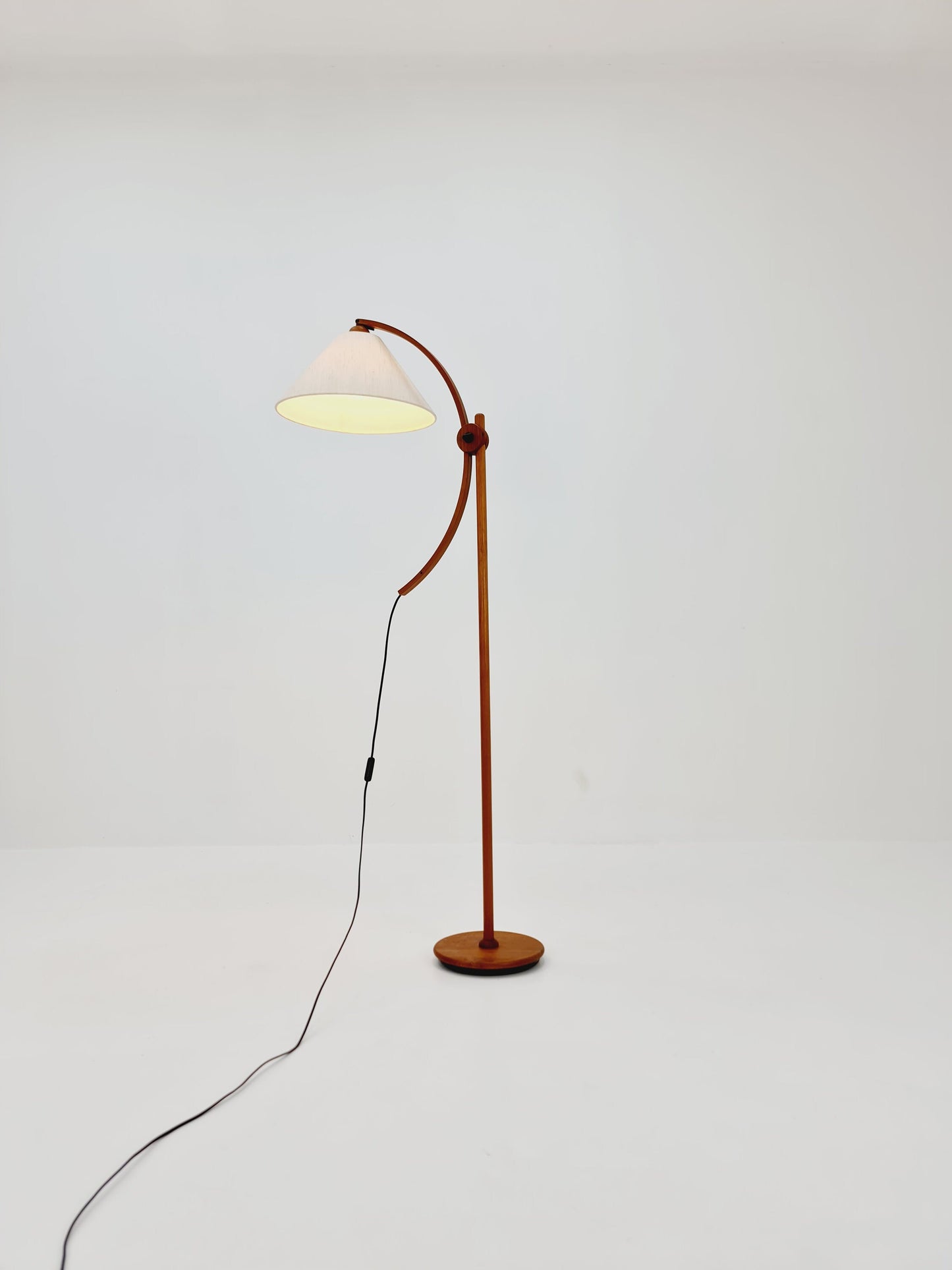 Vintage Danish Teak floor lamp by DOMUS 1970s
