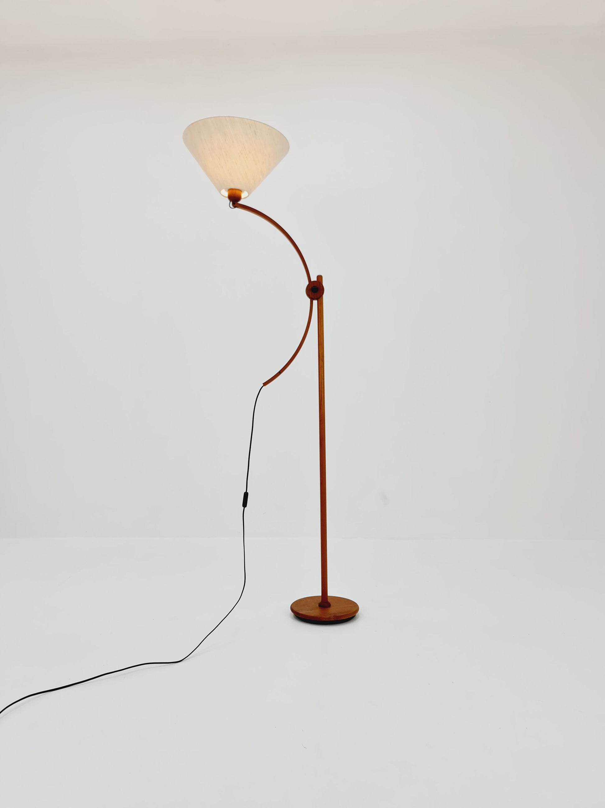 Vintage Danish Teak floor lamp by DOMUS 1970s