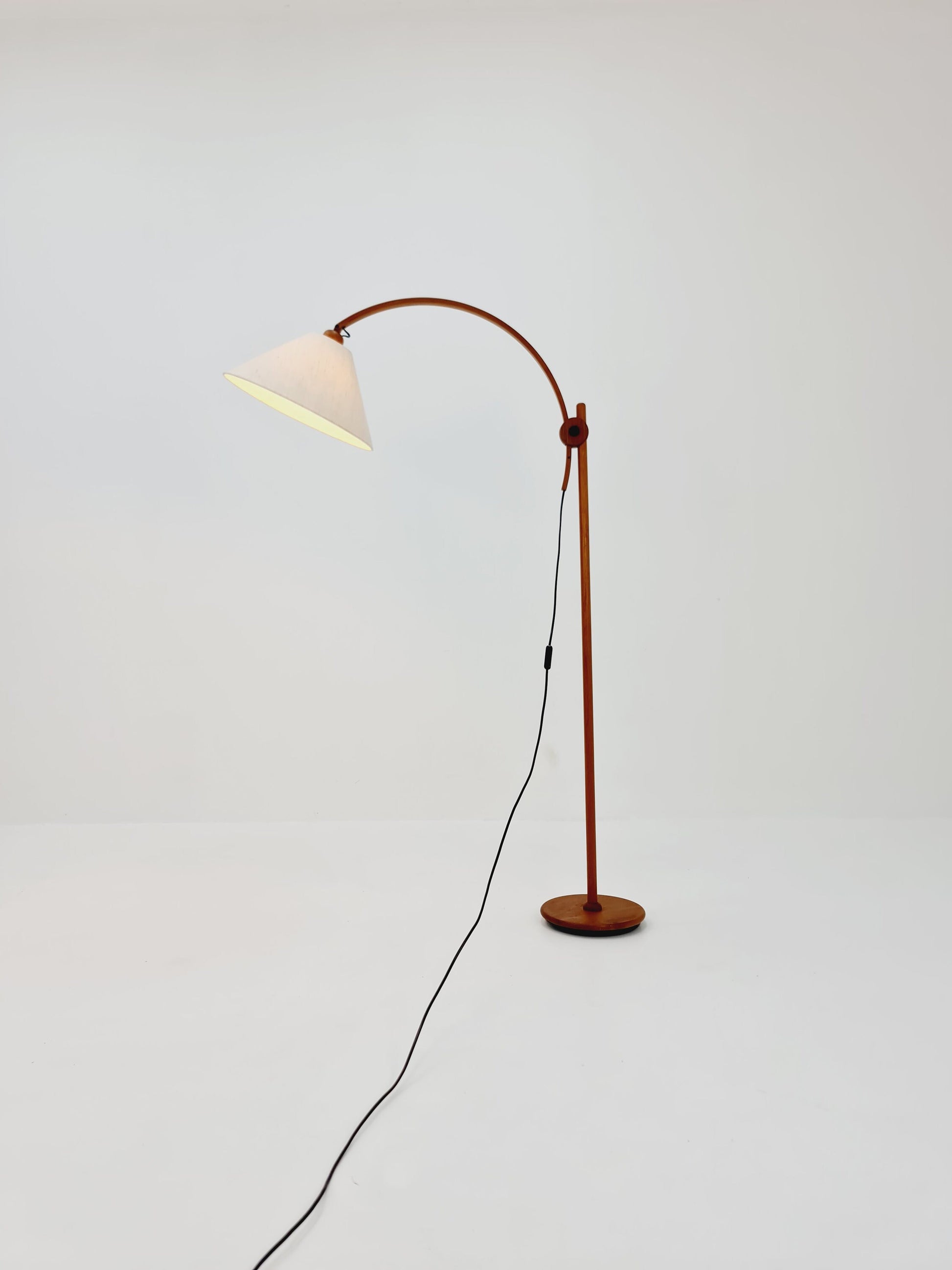Vintage Danish Teak floor lamp by DOMUS 1970s