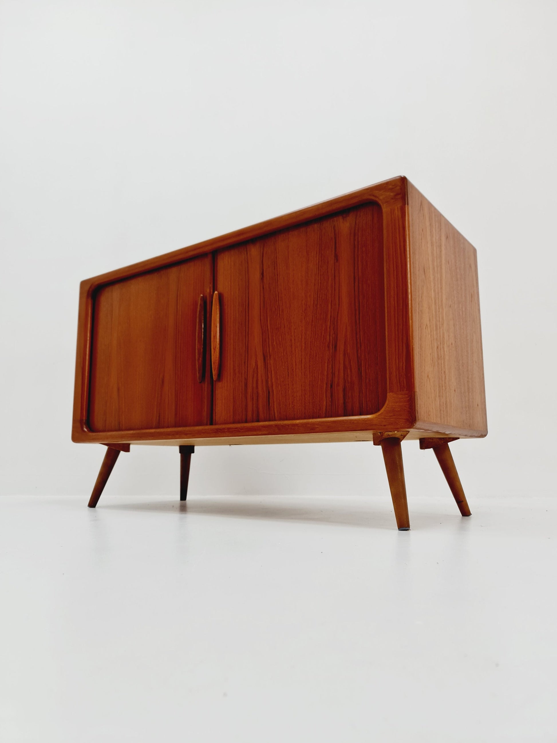 Mid century Solid Danish teak hallway cabinet, Record cabinet By Dyrlund 1960s