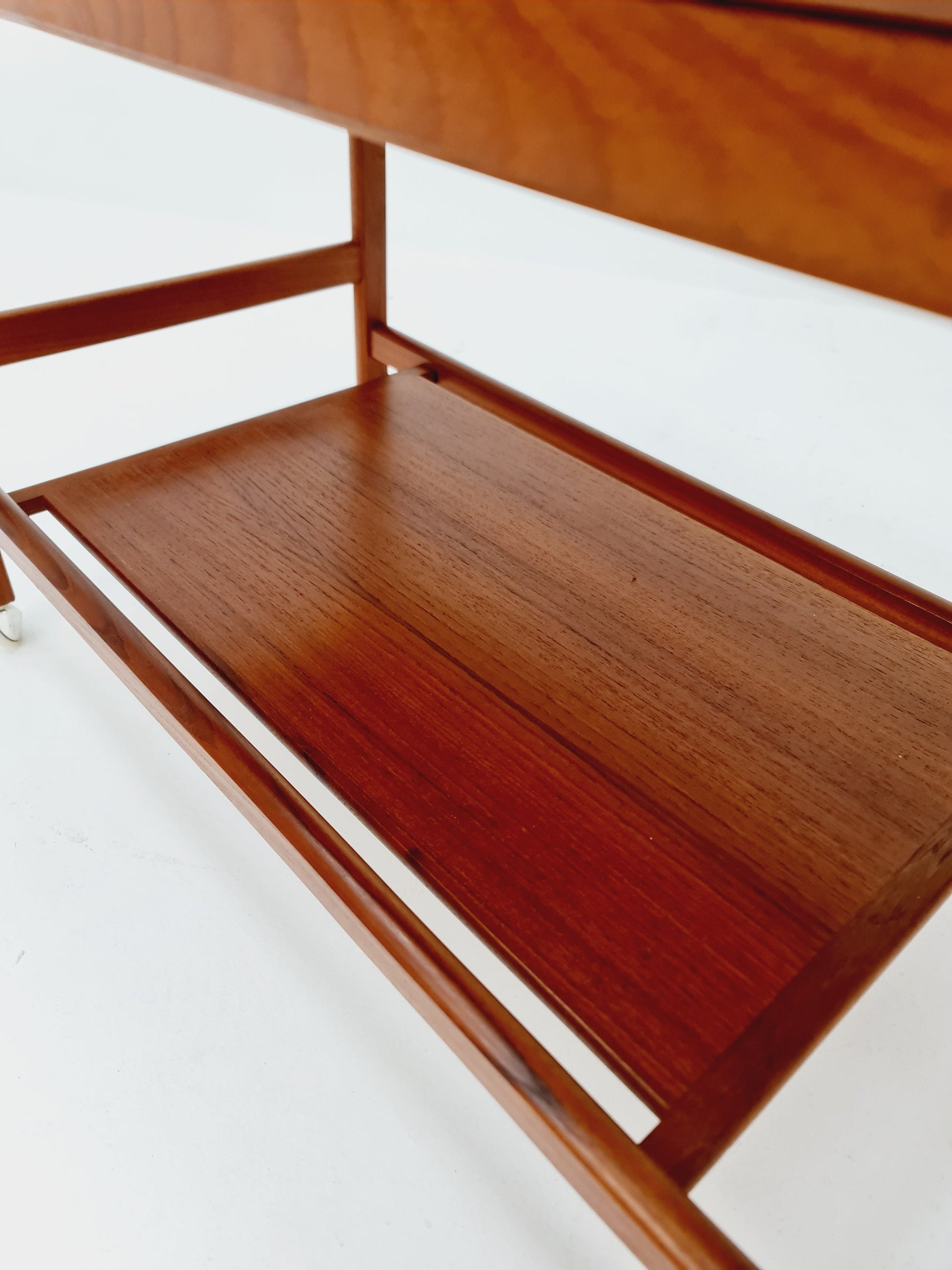 Vintage mid century danish trolley in solid teak/ bar cart By Salling Stolefabrik, 1960s