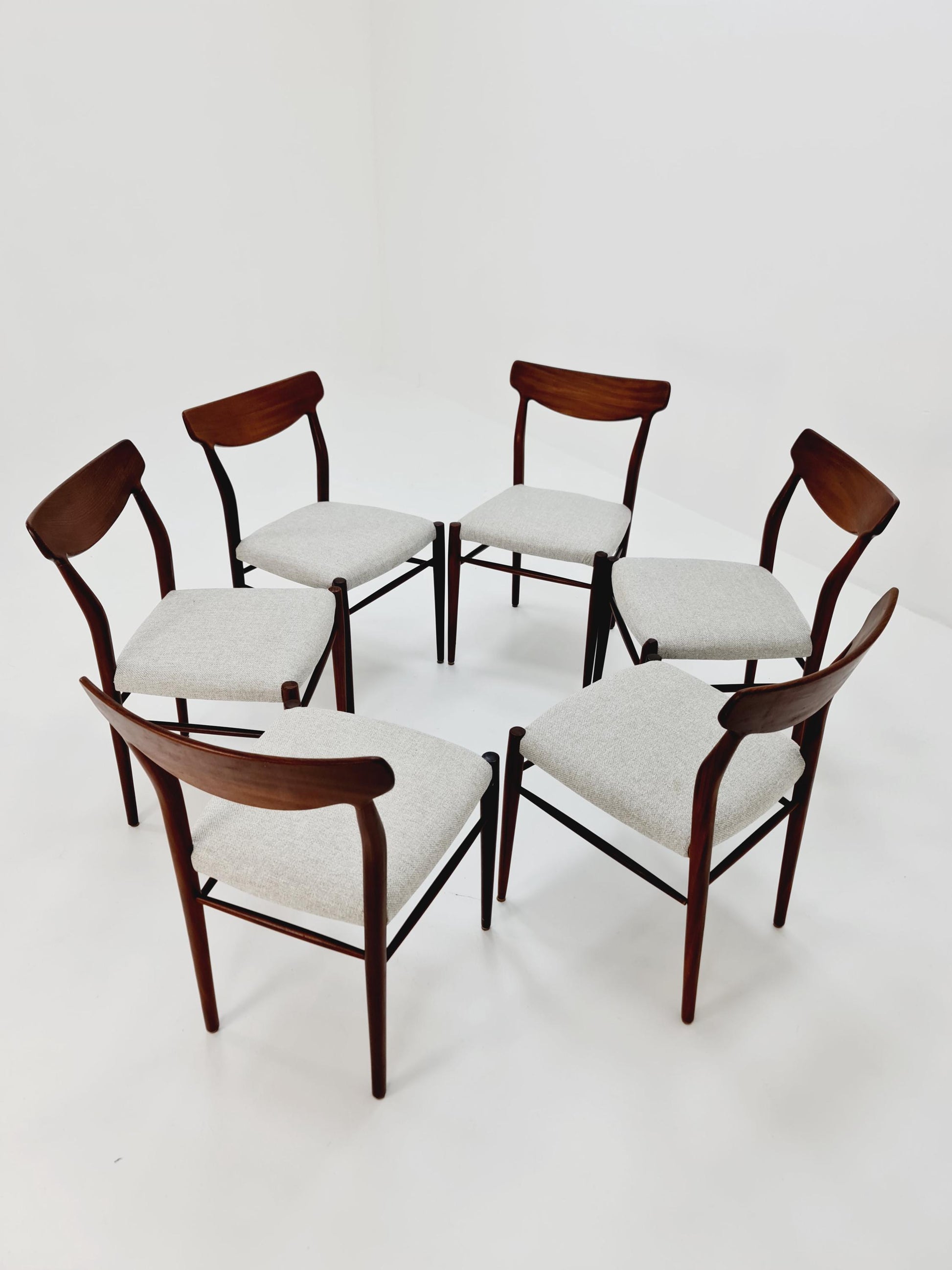 Mid Century German Teak chairs by Lübke, 1960s Set of 6