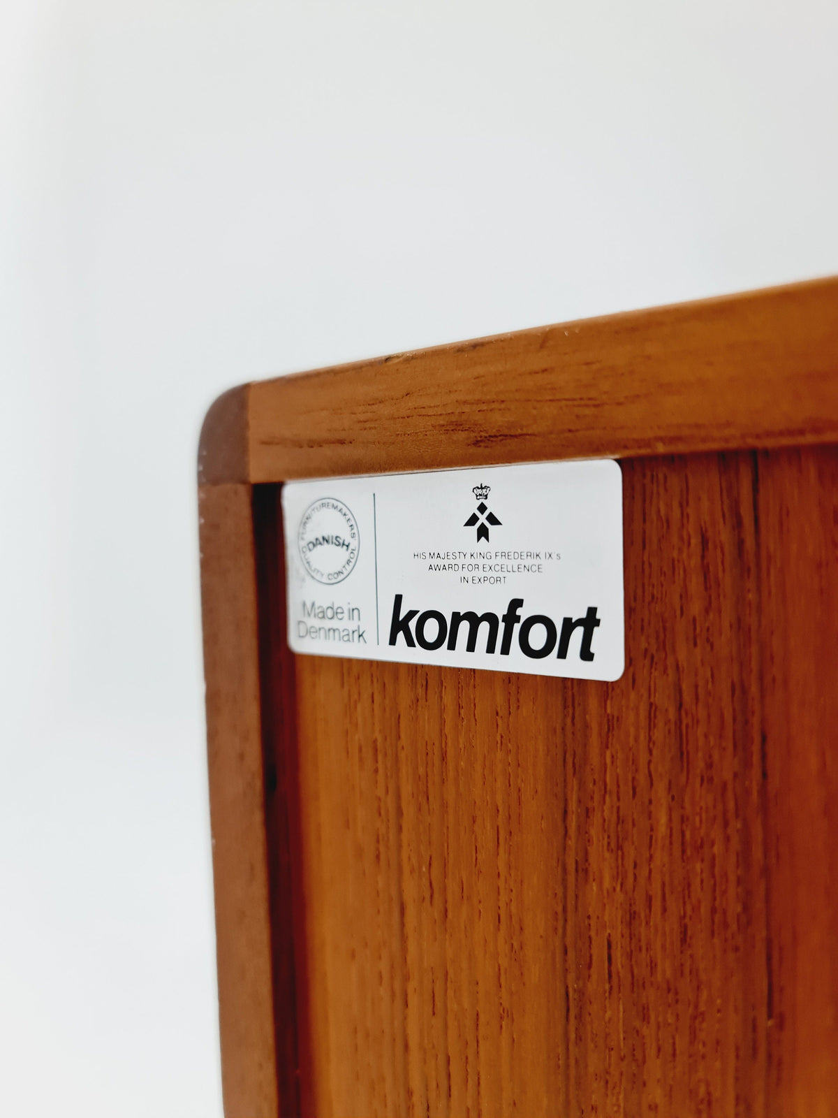 Vintage Danish teak record cabinet sideboard by Komfort 1960s