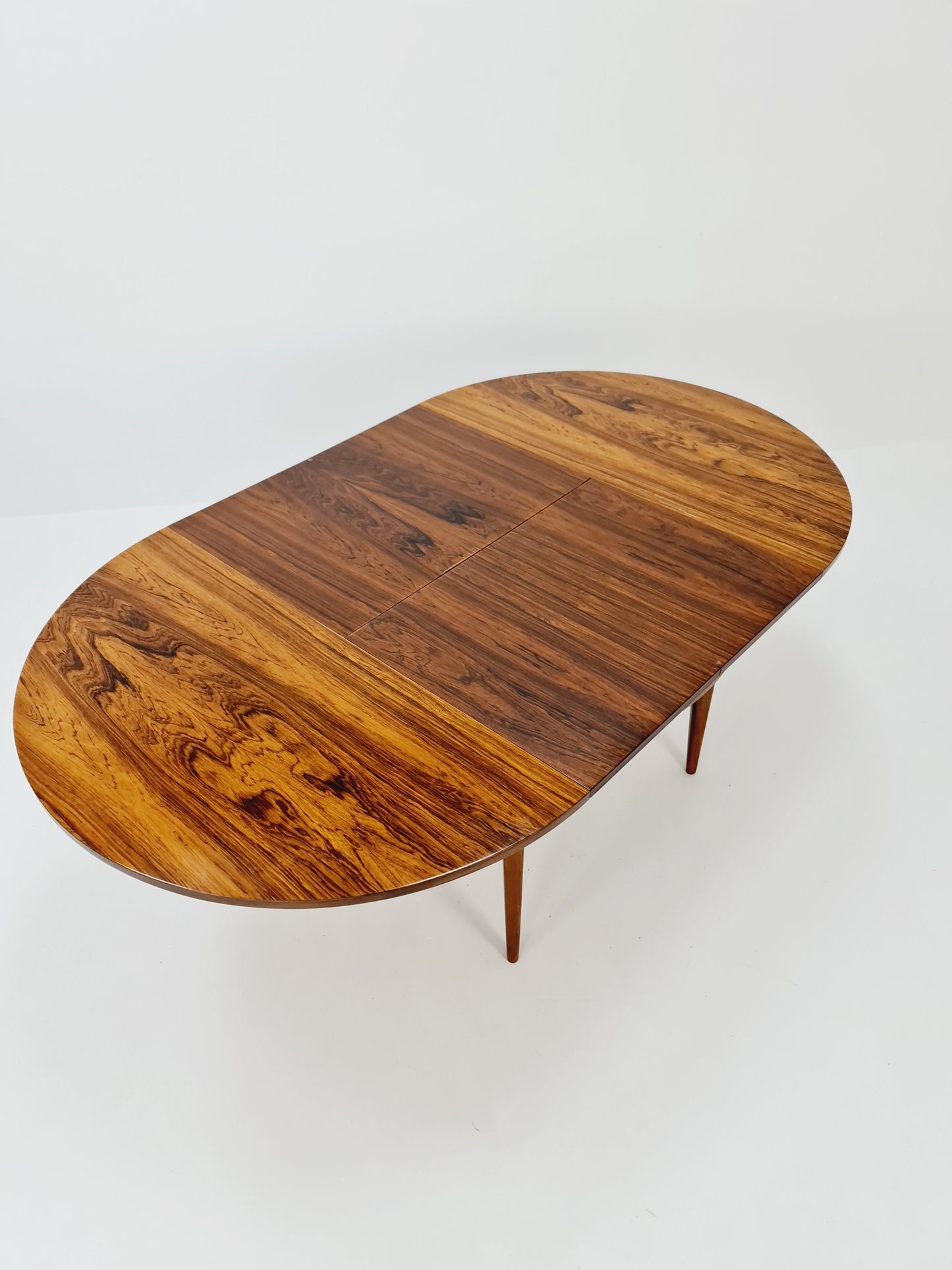 Round German Rosewood Dining Table from Lübke, 1960s