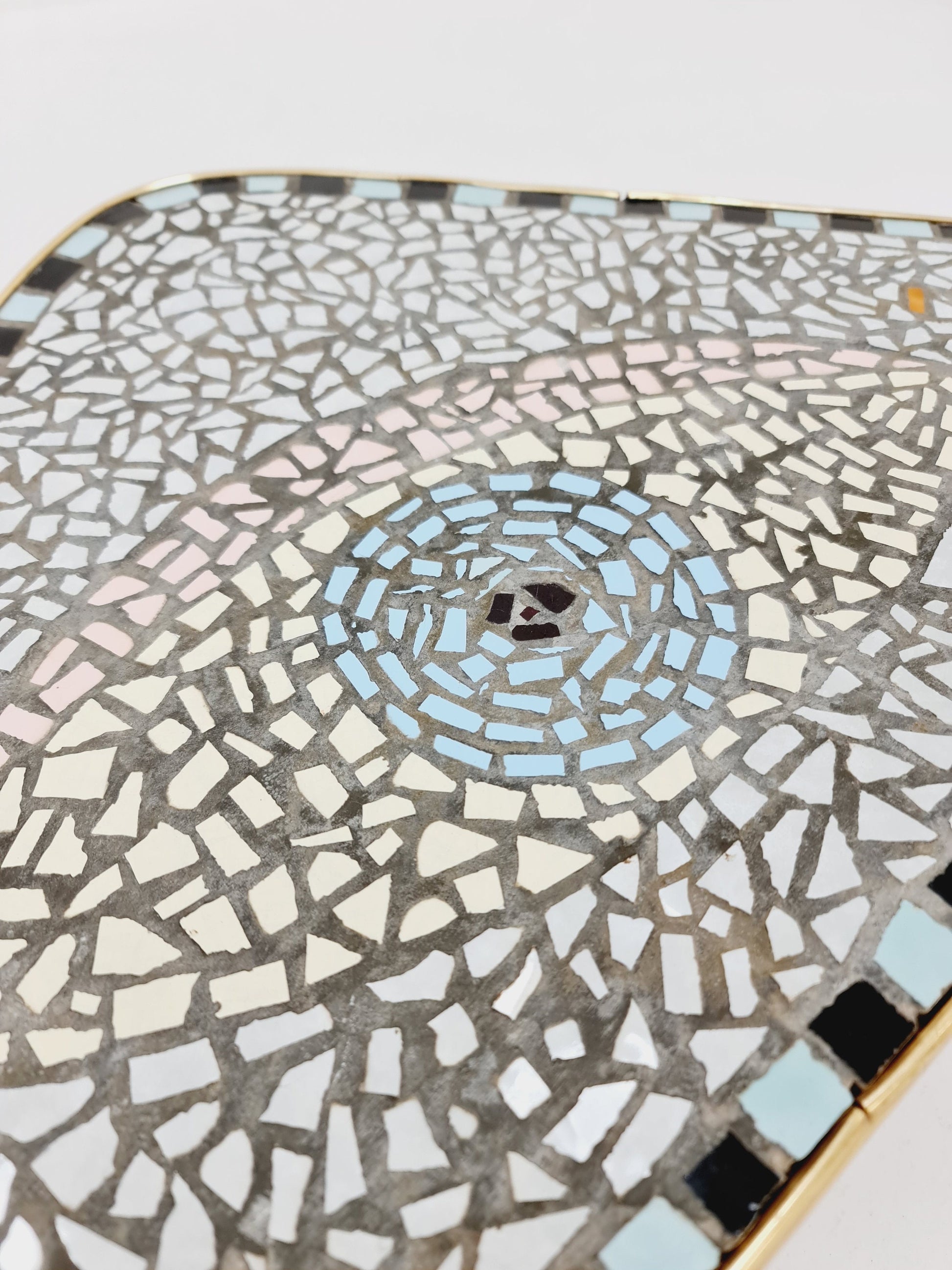 Mid century Mosaik plant table West Germany 1950s