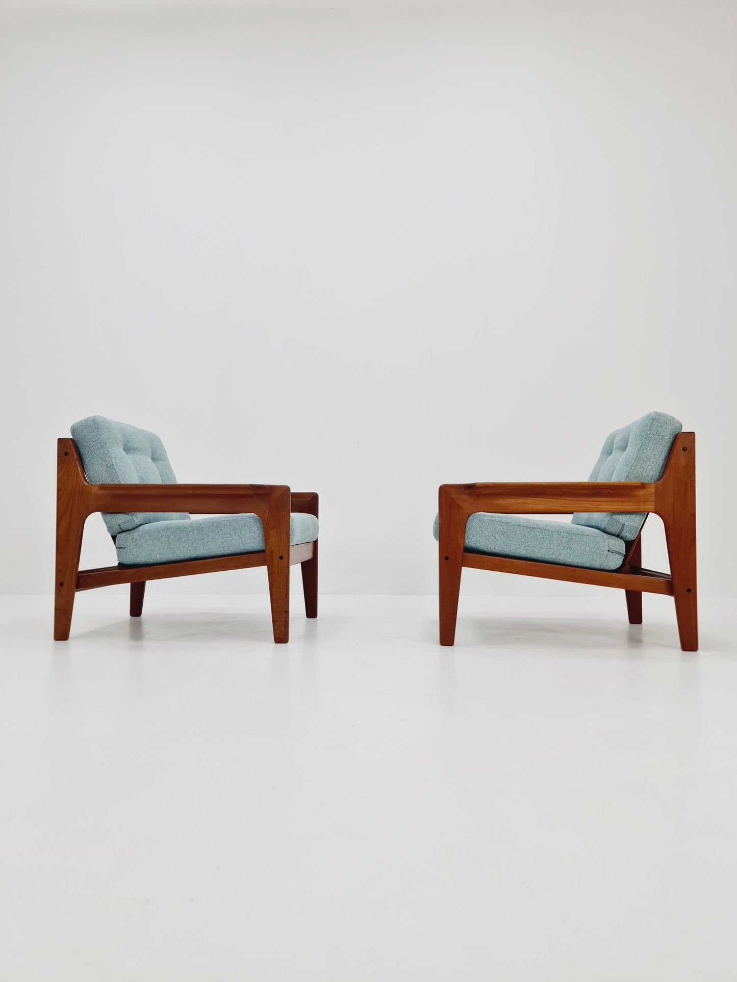 Mid century teak easy lounge chairs by Arne Wahl Iversen for Komfort , Set of 2, 1960s