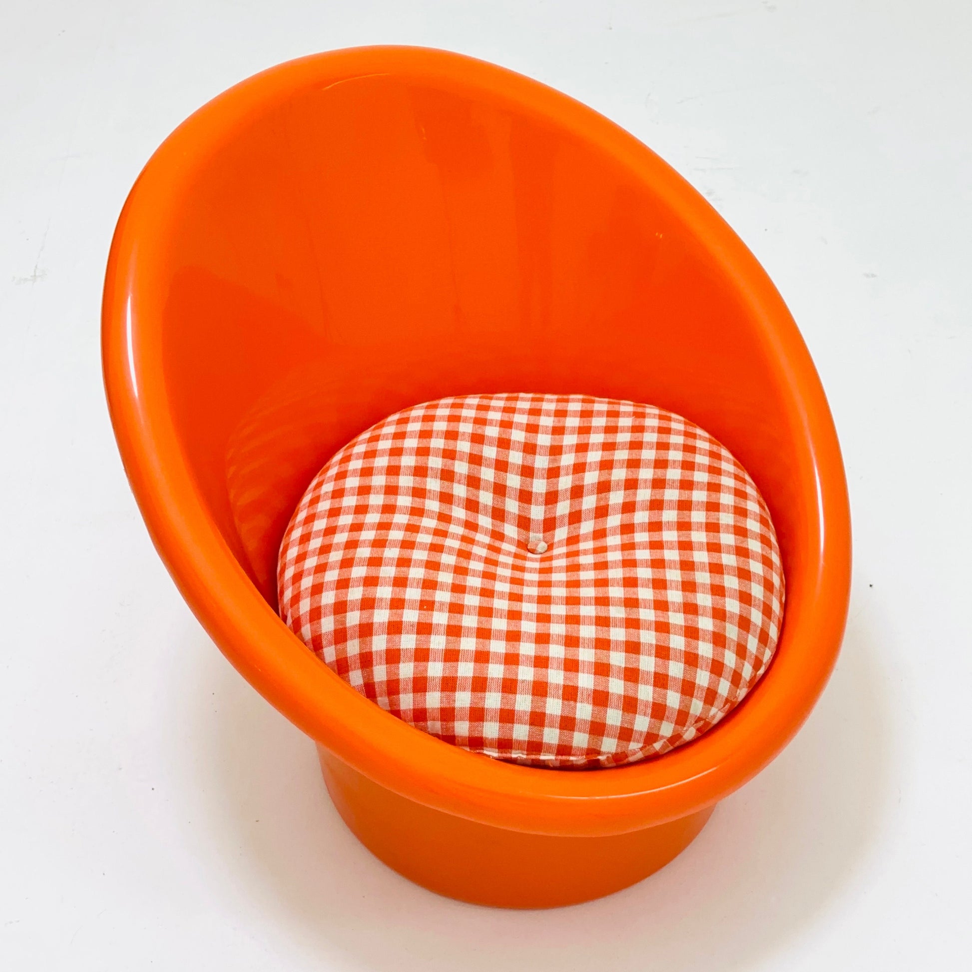 Skopa Lounge orange Chair by Ole Gjerløv Knudsen & Torben Lind for Ikea, 1970s