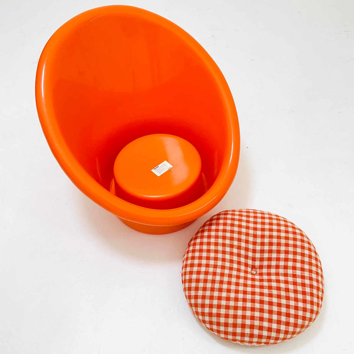 Skopa Lounge orange Chair by Ole Gjerløv Knudsen & Torben Lind for Ikea, 1970s