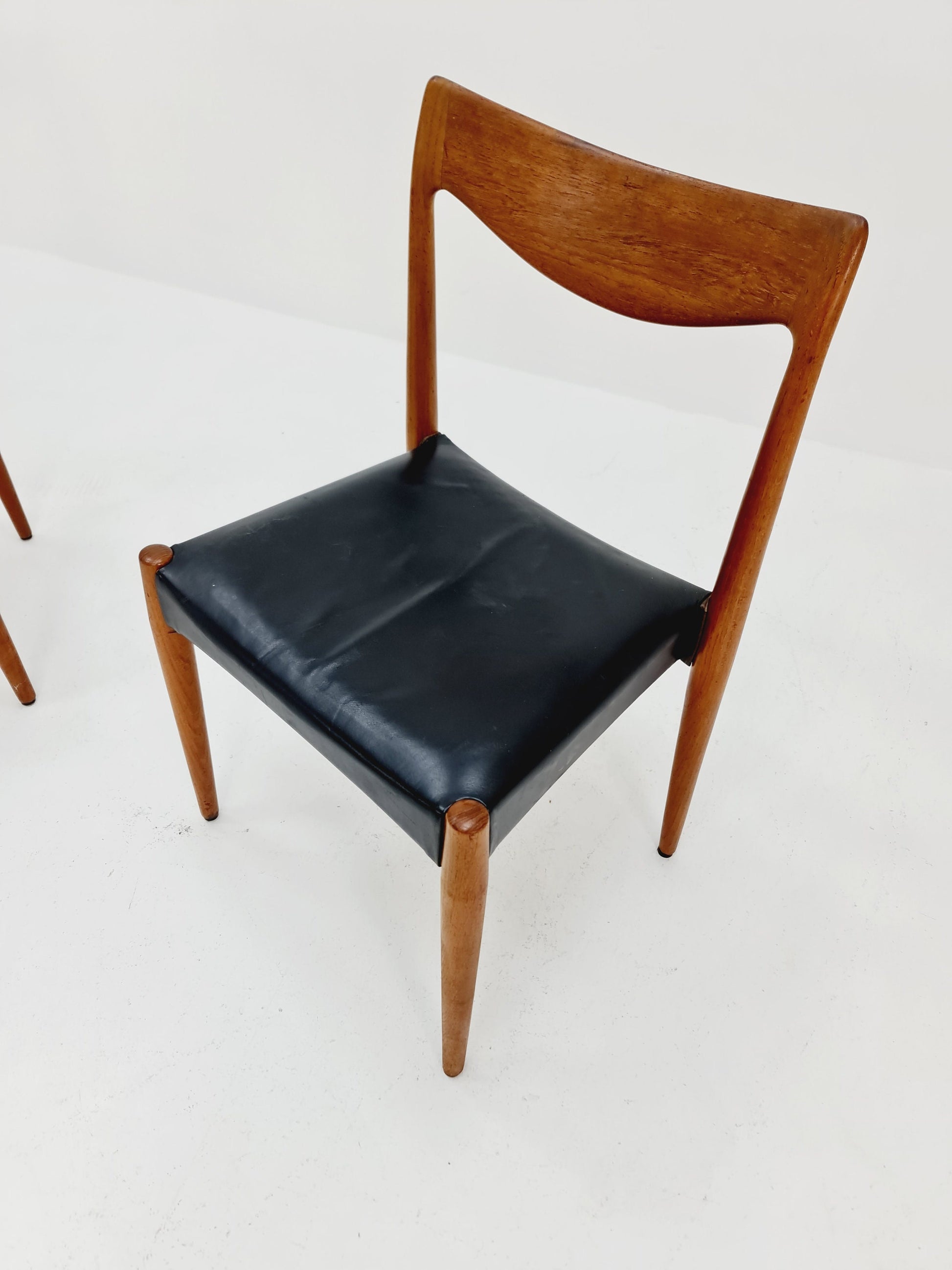 1 of 2 Vintage Norwegian teak, leather chair by Rastad & Relling, 1960s
