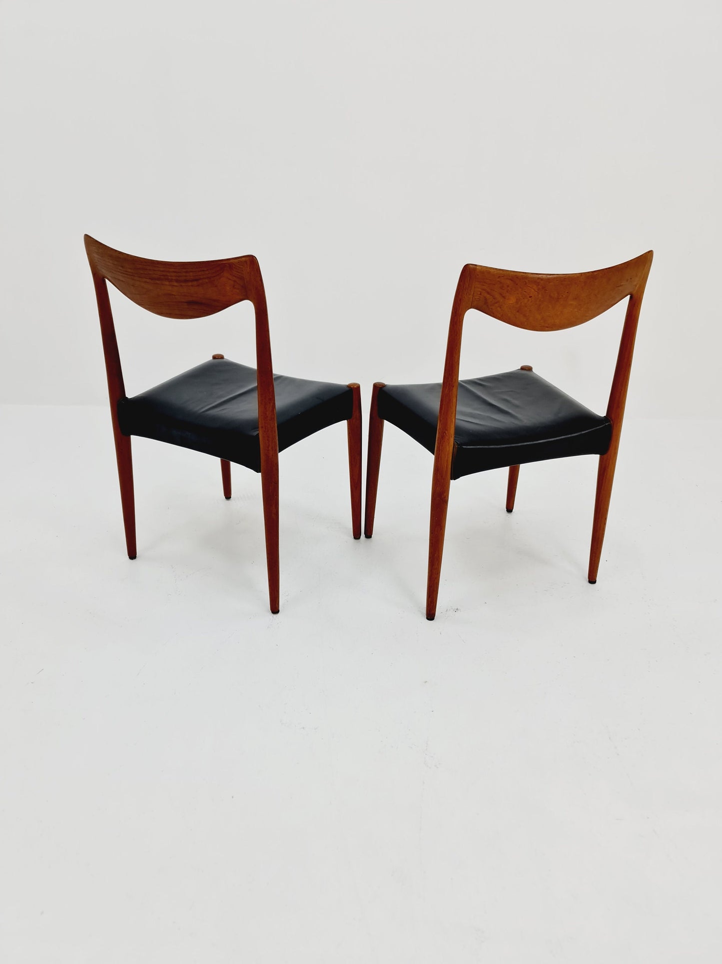 1 of 2 Vintage Norwegian teak, leather chair by Rastad & Relling, 1960s