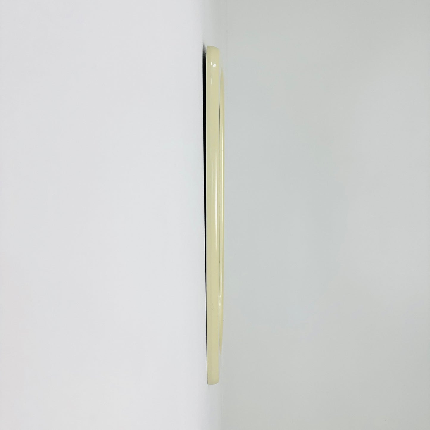 Space age beige /white plastic wall mirror 1970s