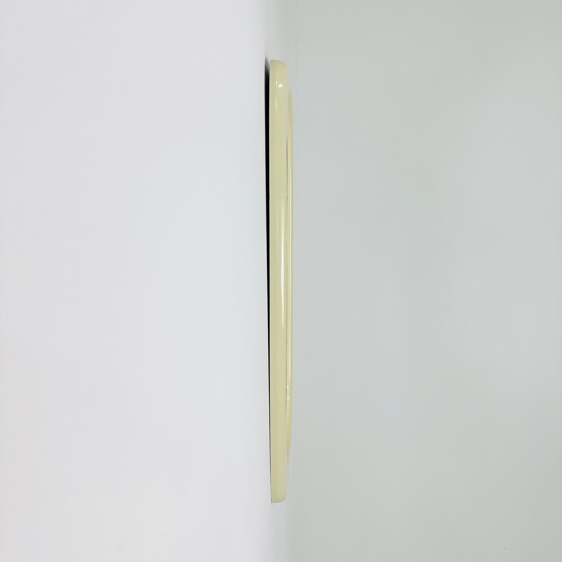 Space age beige /white plastic wall mirror 1970s