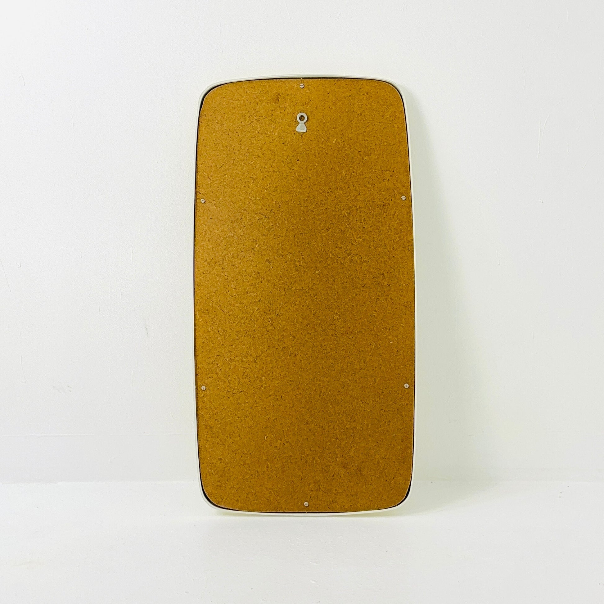 Space age beige /white plastic wall mirror 1970s