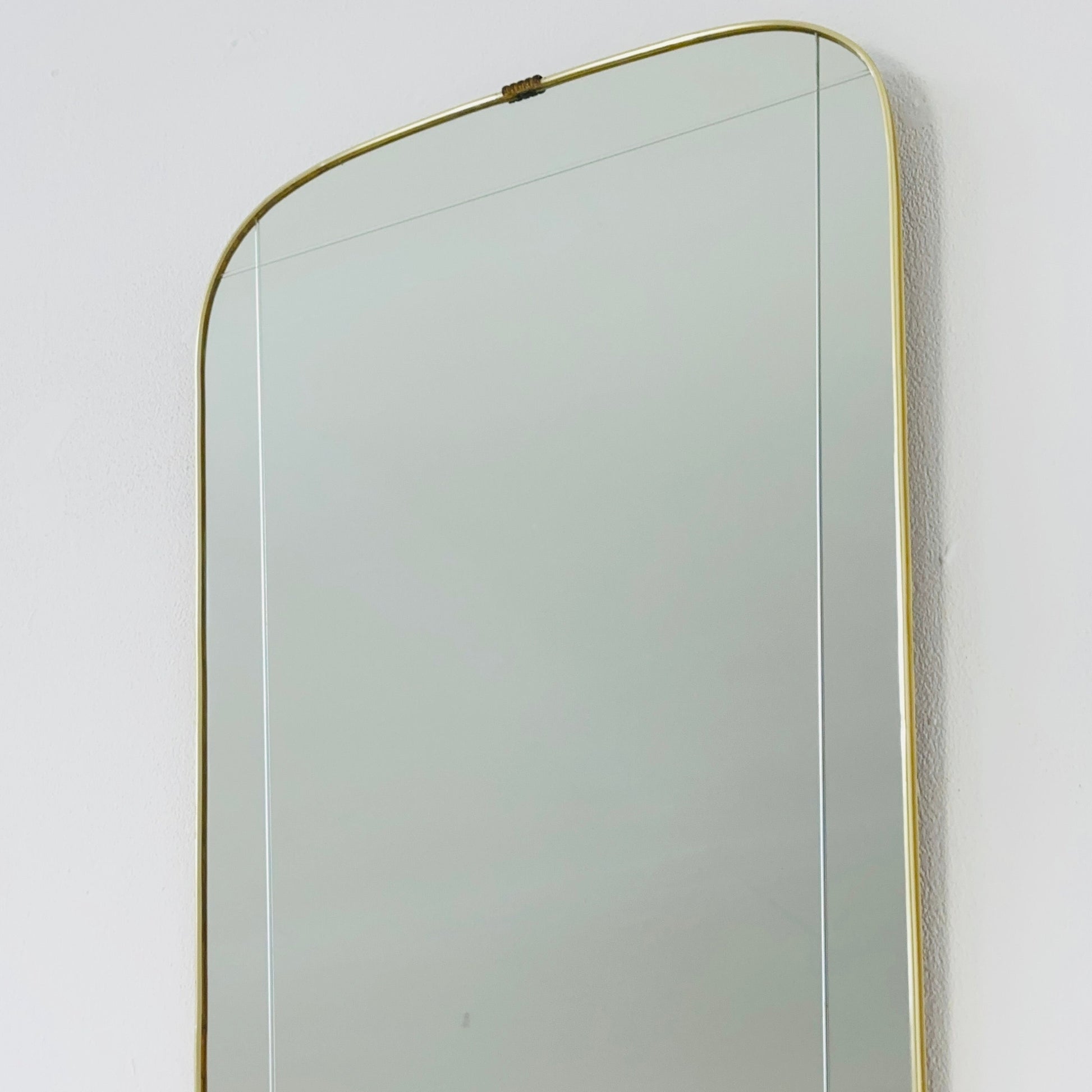 Original kidney asymmetrical vintage mirror from the 60s