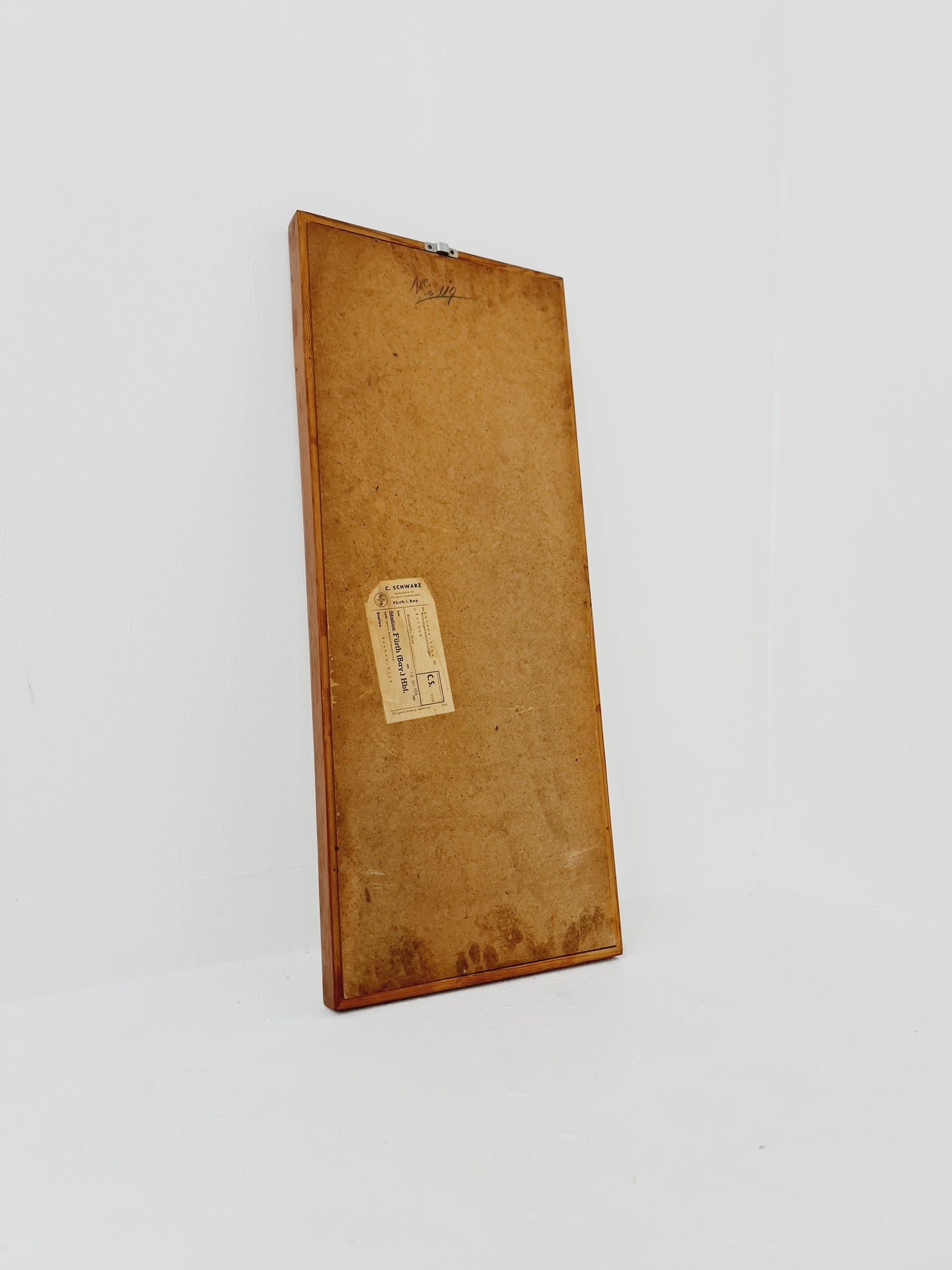 German mid-century Modern wall-mounted mirror, By Verlaux 1950s