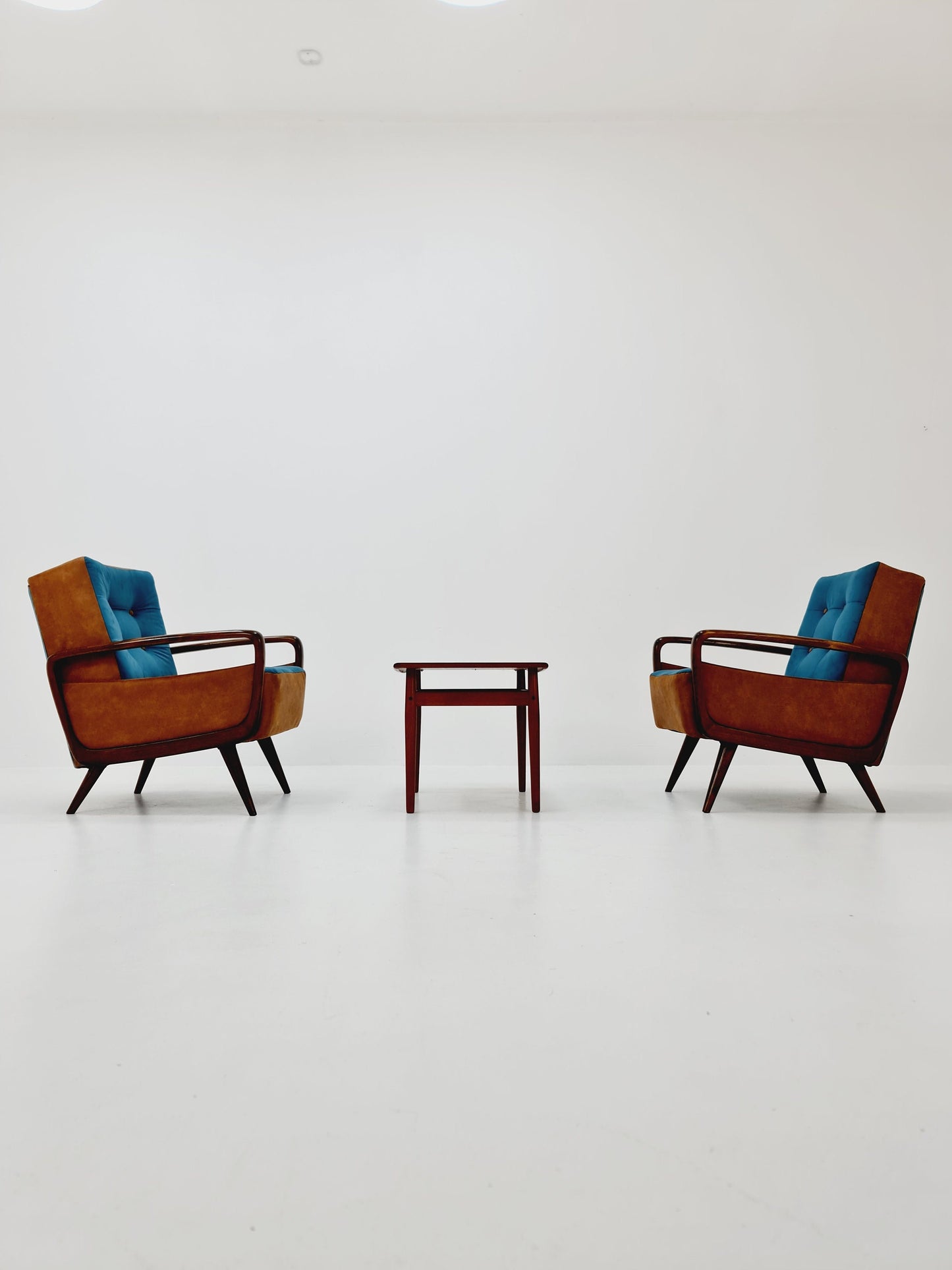 Rare Mid-century pair of German lounge armchair, 1960s