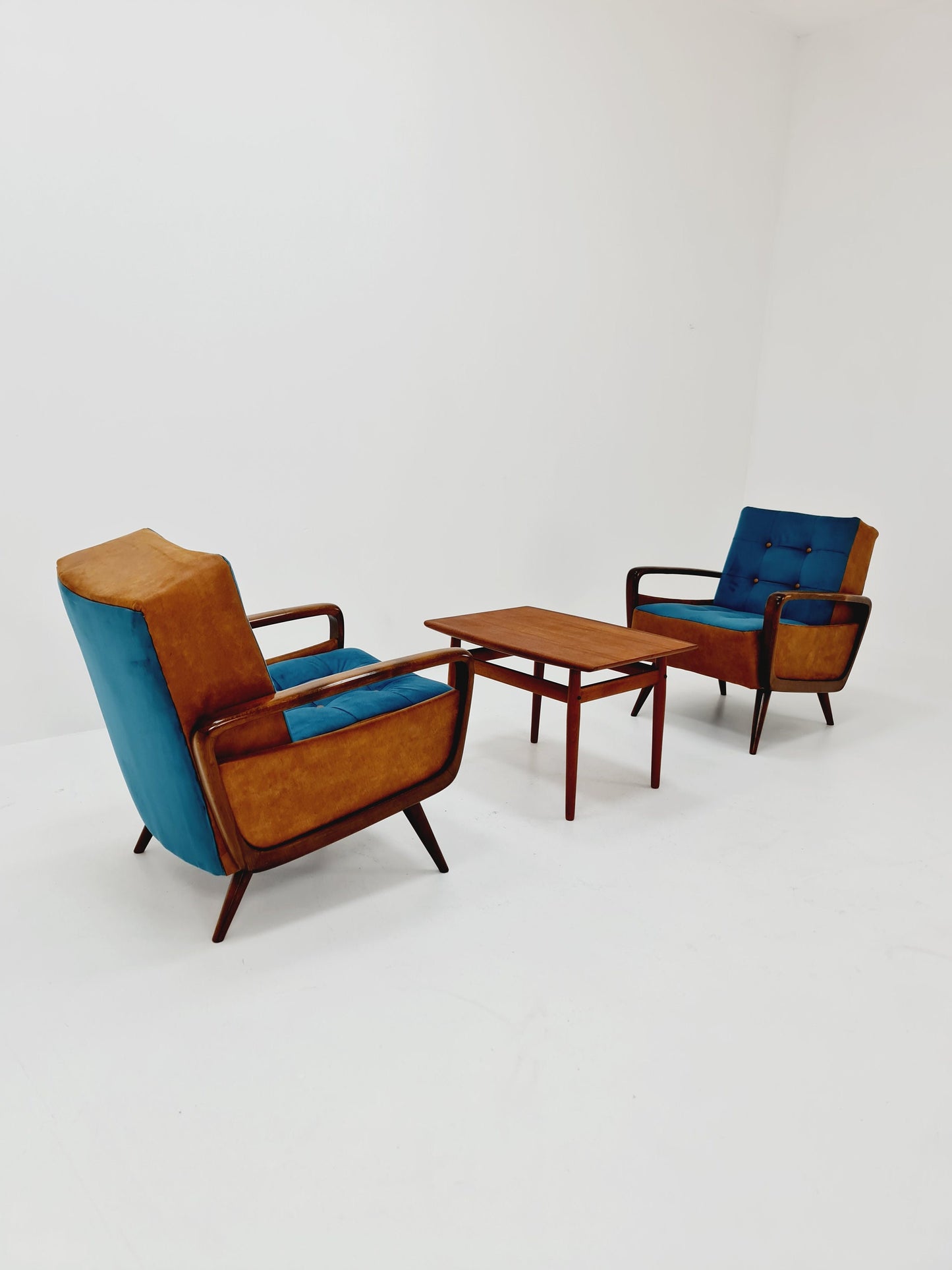 Rare Mid-century pair of German lounge armchair, 1960s