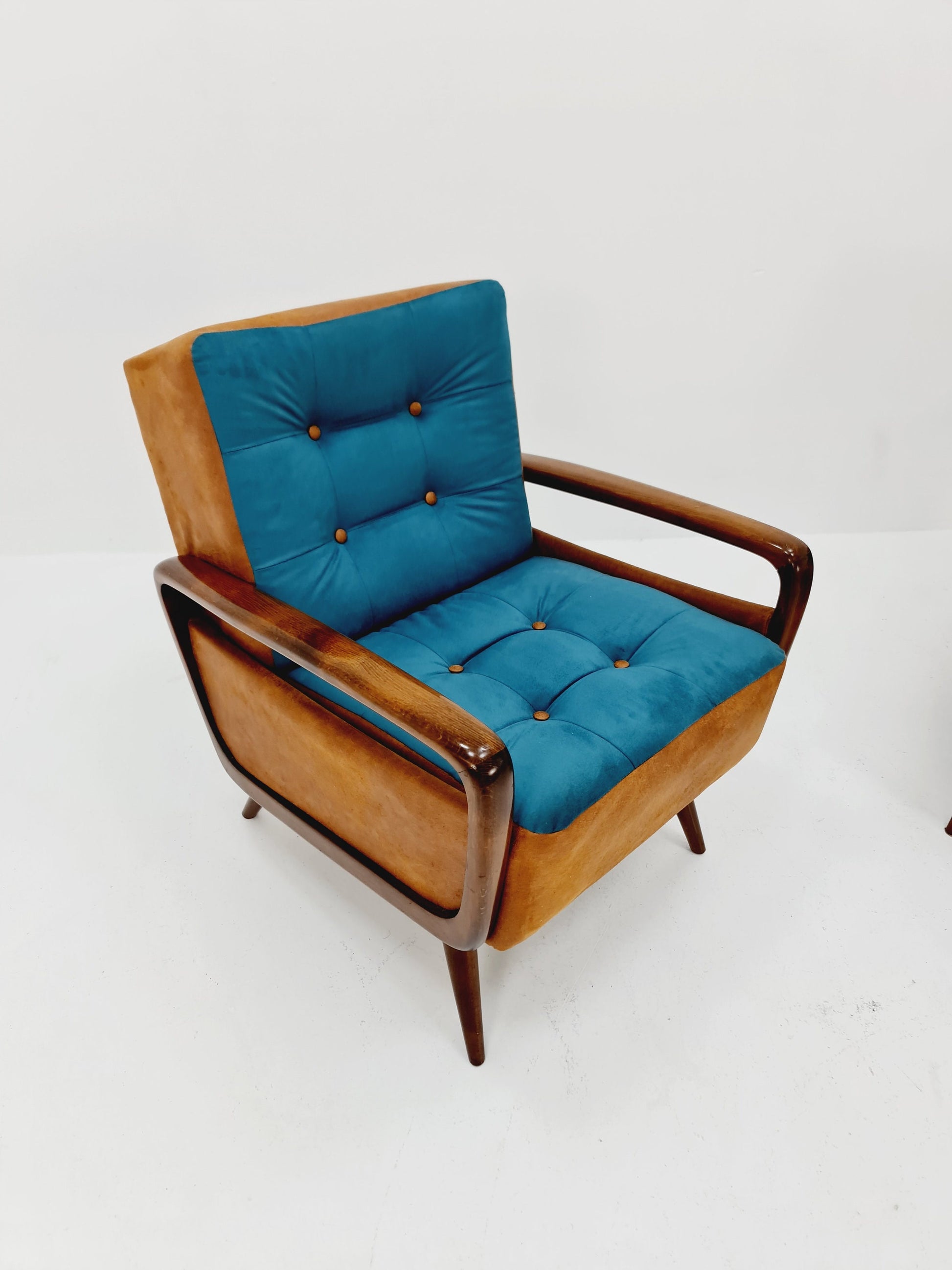 Rare Mid-century pair of German lounge armchair, 1960s