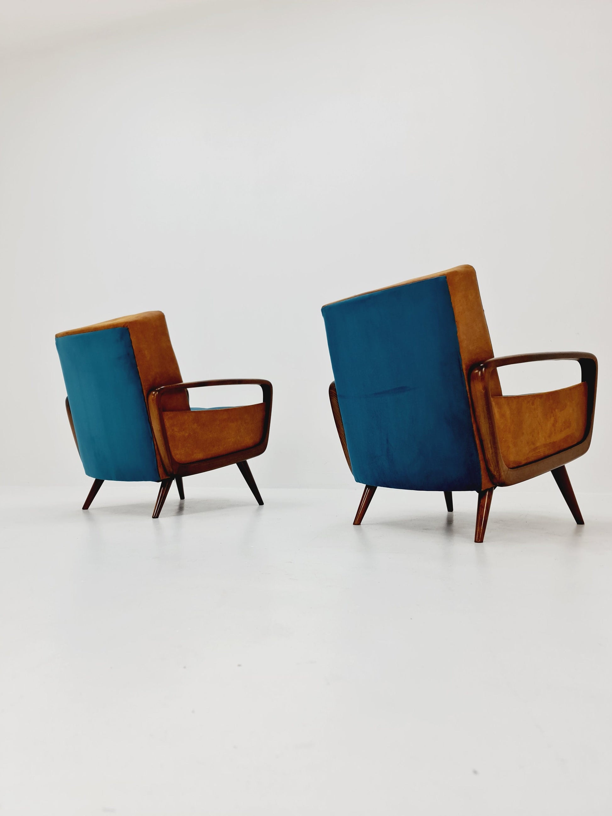 Rare Mid-century pair of German lounge armchair, 1960s