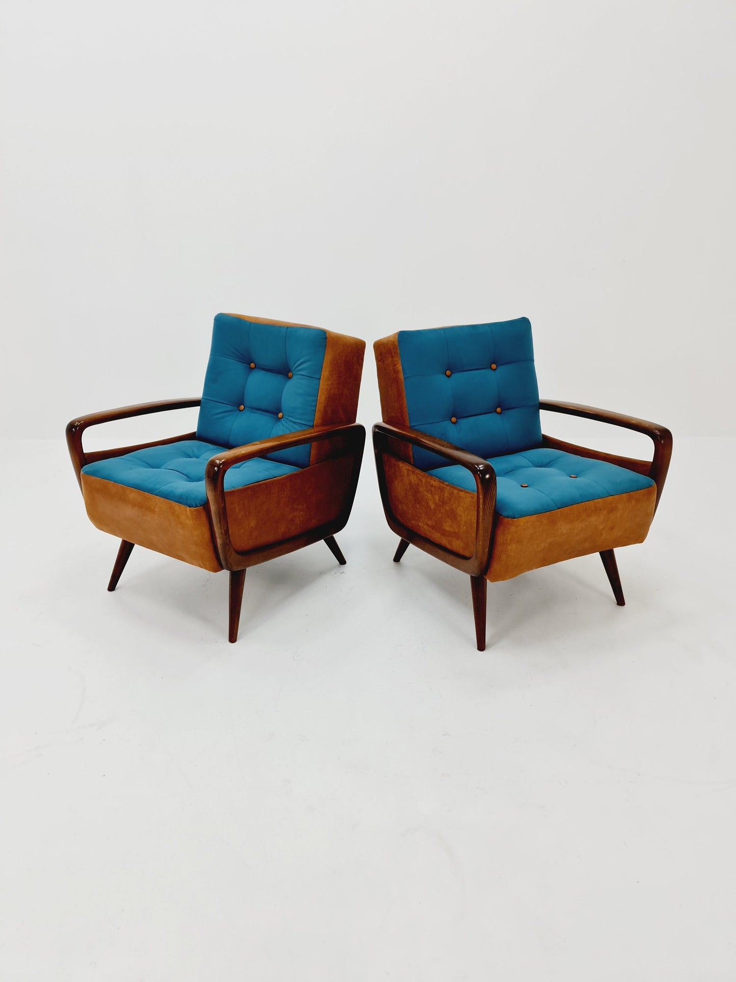 Rare Mid-century pair of German lounge armchair, 1960s