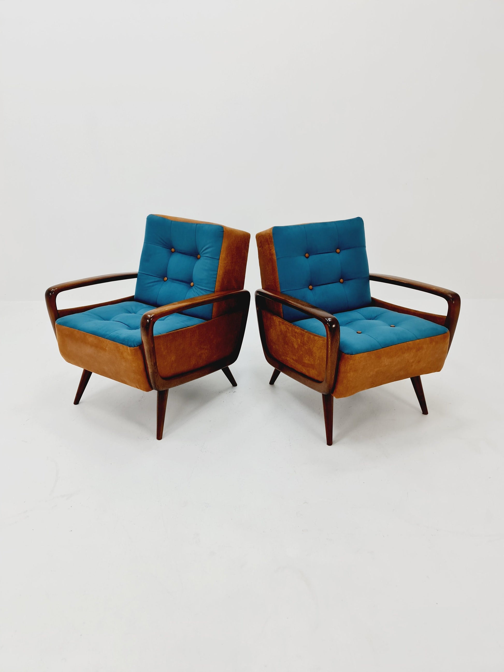 Rare Mid-century pair of German lounge armchair, 1960s