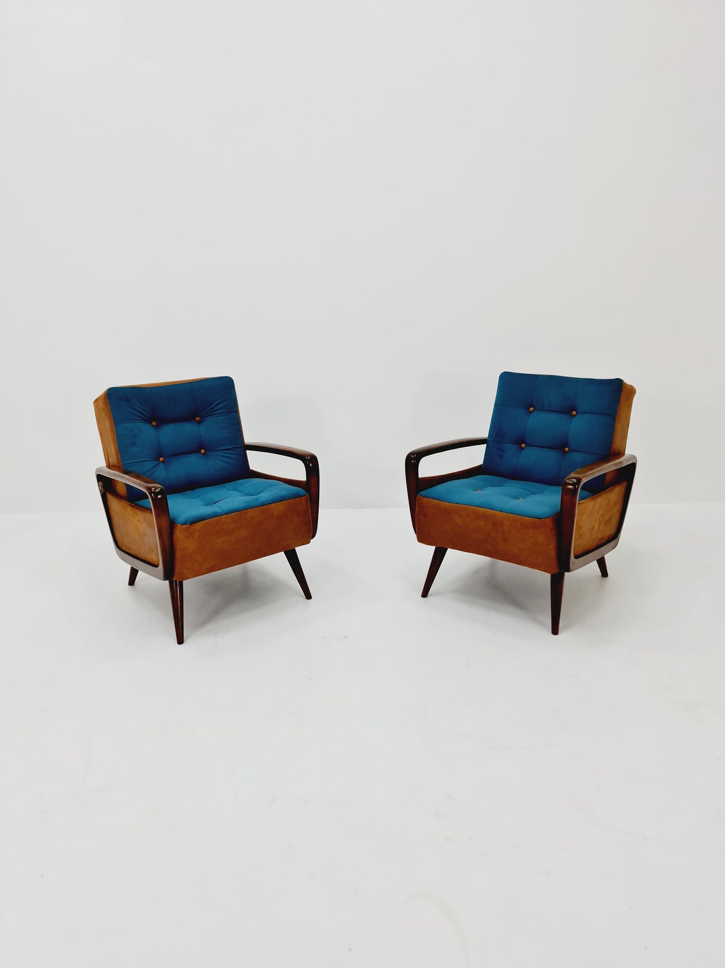 Rare Mid-century pair of German lounge armchair, 1960s