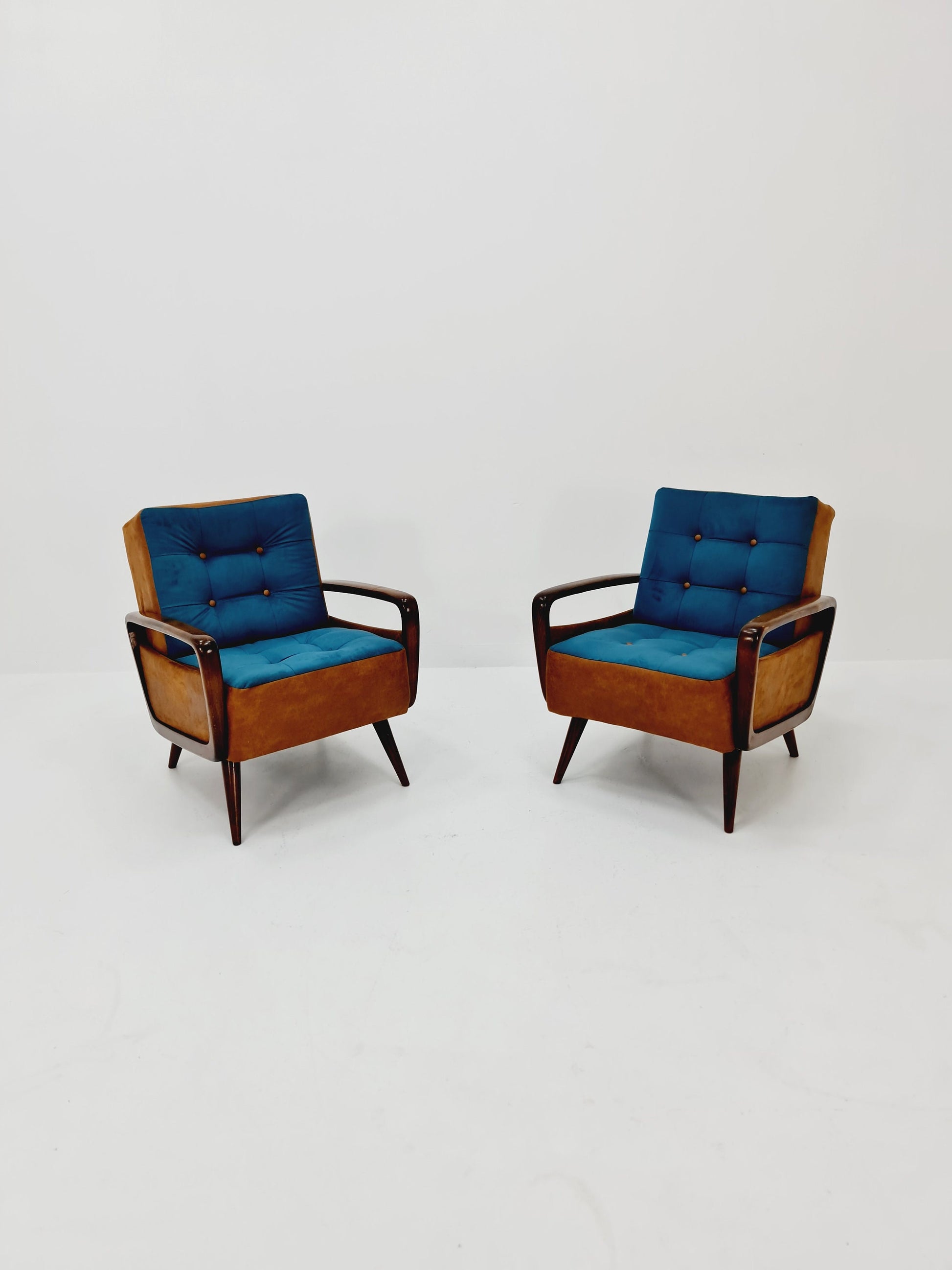 Rare Mid-century pair of German lounge armchair, 1960s
