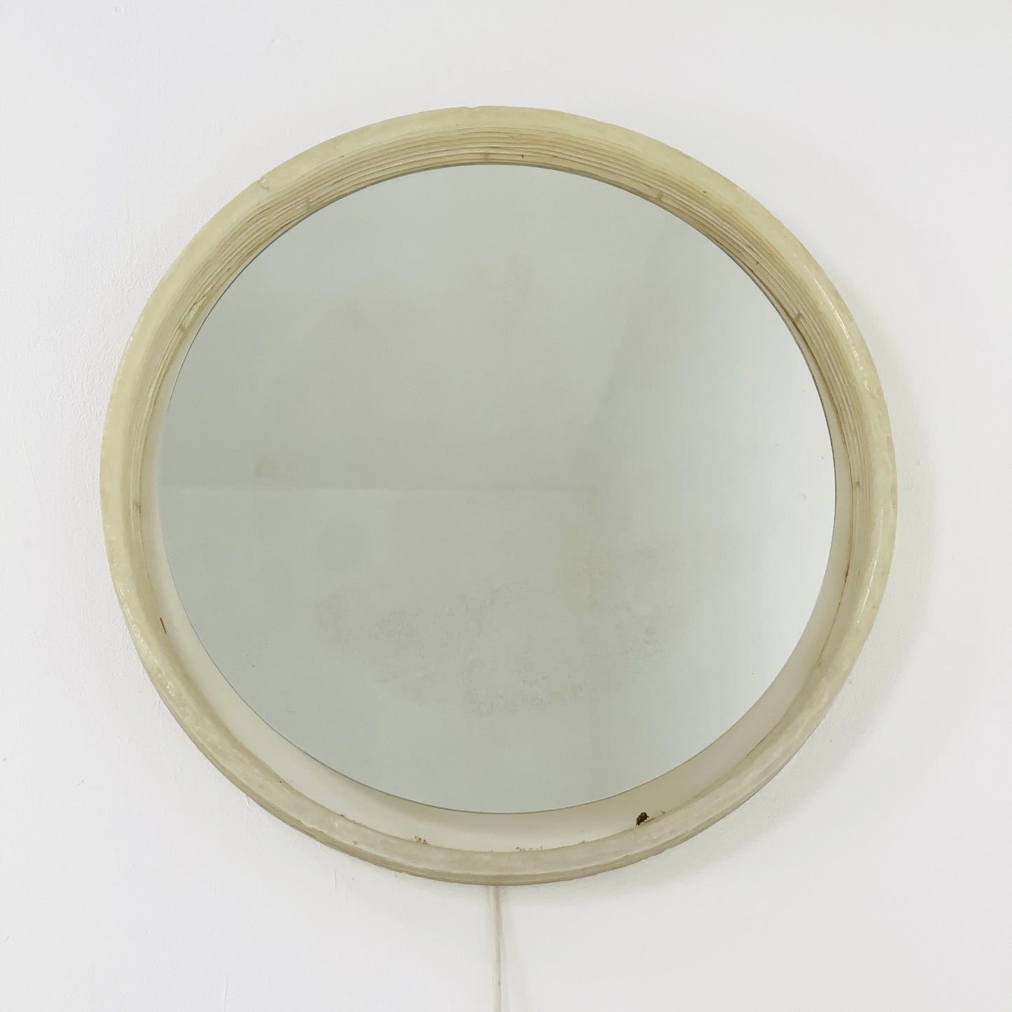 Schock Lucite mid century illuminated large wall mirror, Germany 1970s 