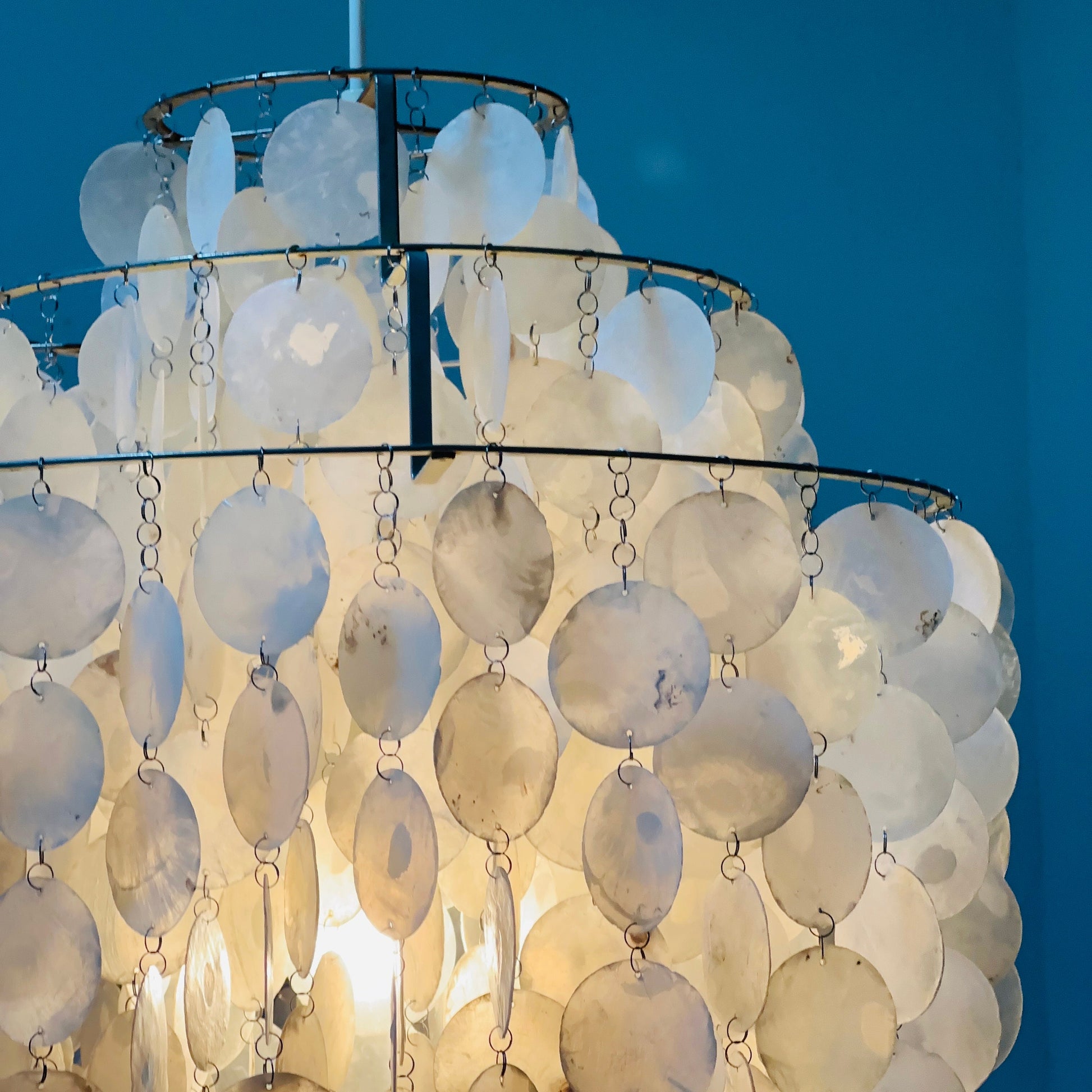 Mid century Chandelier FUN 1DM by Verner Panton for Lüber Switzerland 1960s