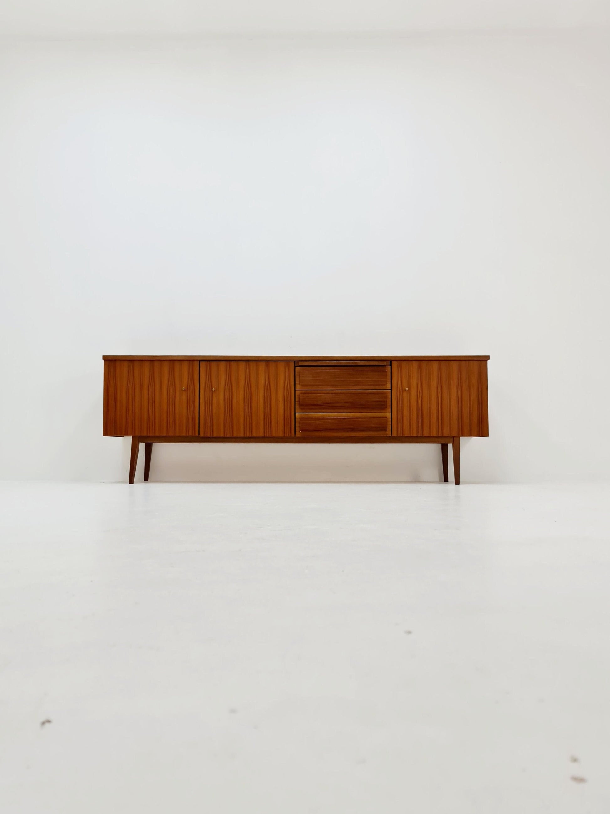 Big Mid Century Modern German walnut Sideboard, 1960s