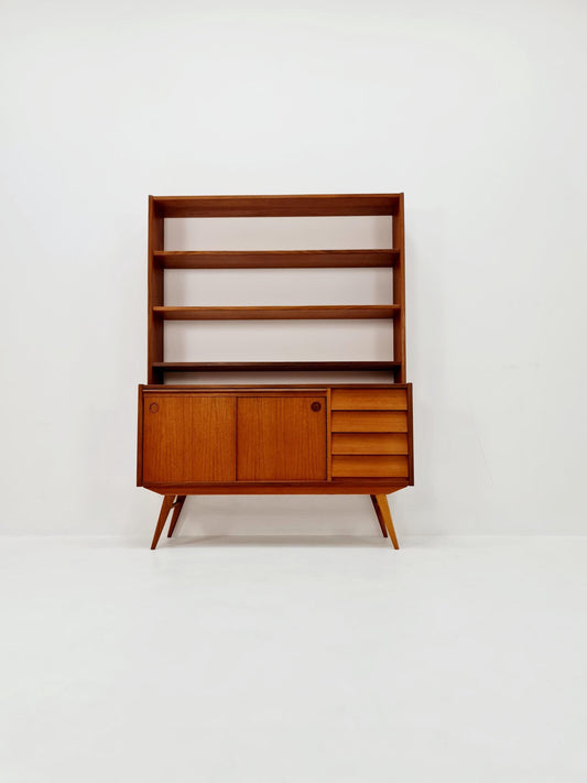 Danish freestanding vintage bookshelf system/ book case teak by Bengt Ruda, 1960s