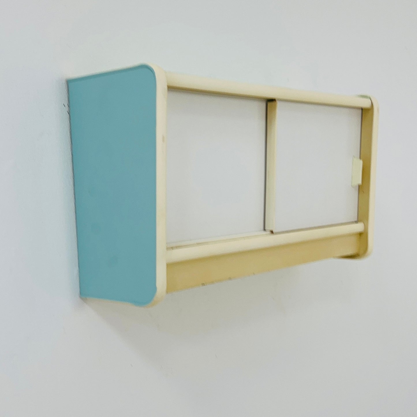 Vintage kitchen wooden wall cabinet colorful, medicine cabinet , 1960s Germany