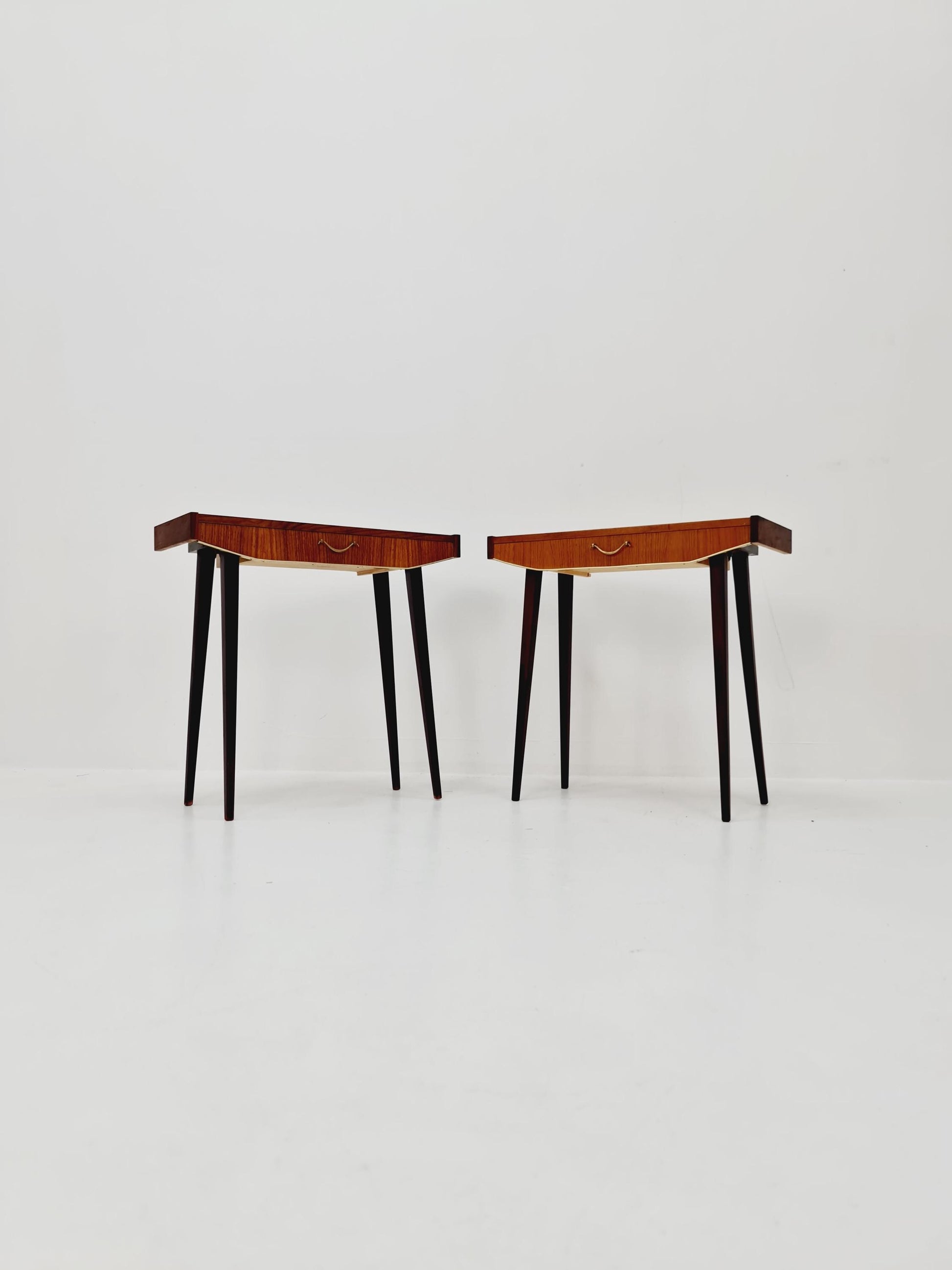 Mid century Danish teak side tables/ Bedside tables/ Nightstands, Denmark, 1960s, set of 2