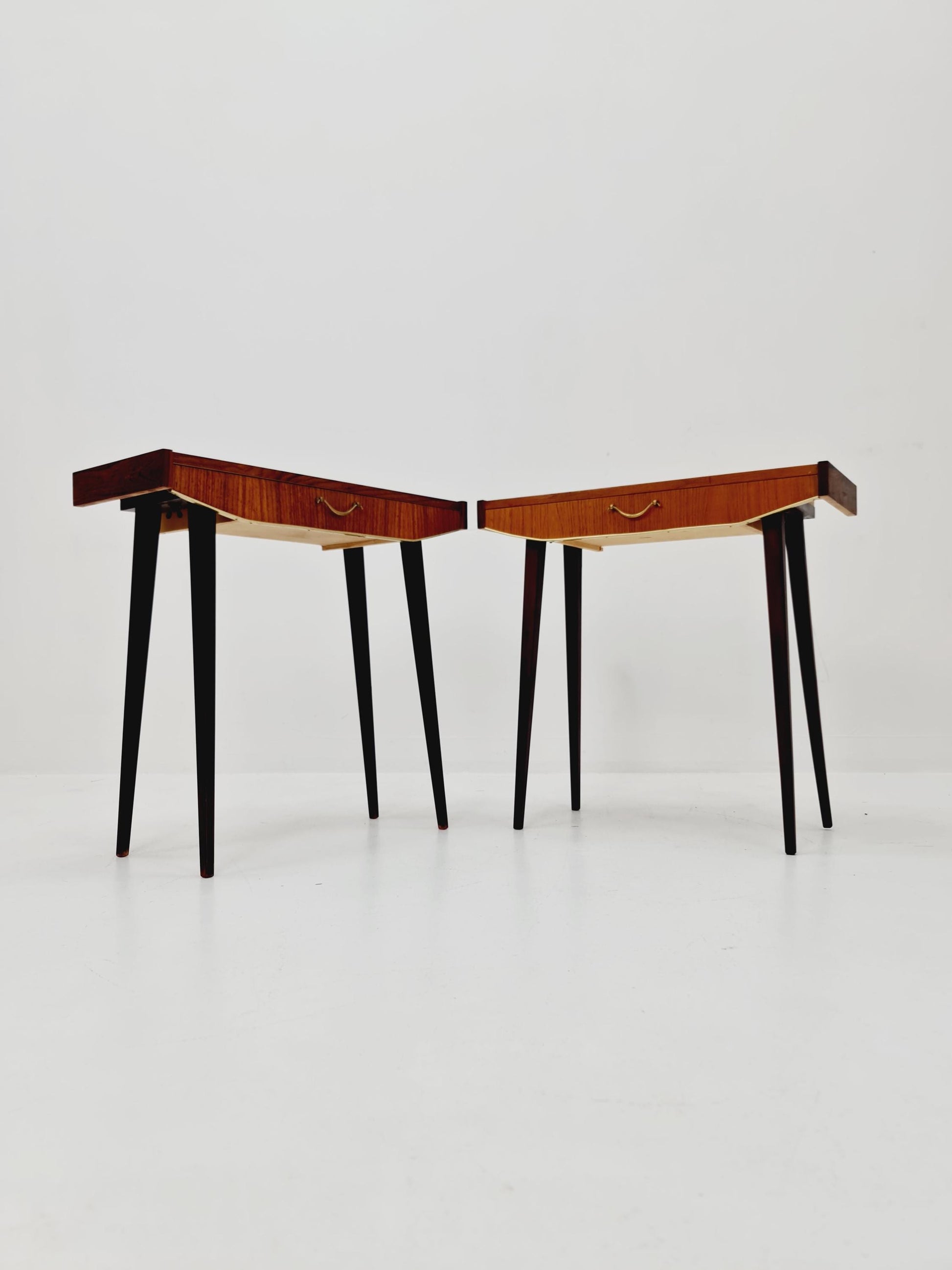 Mid century Danish teak side tables/ Bedside tables/ Nightstands, Denmark, 1960s, set of 2
