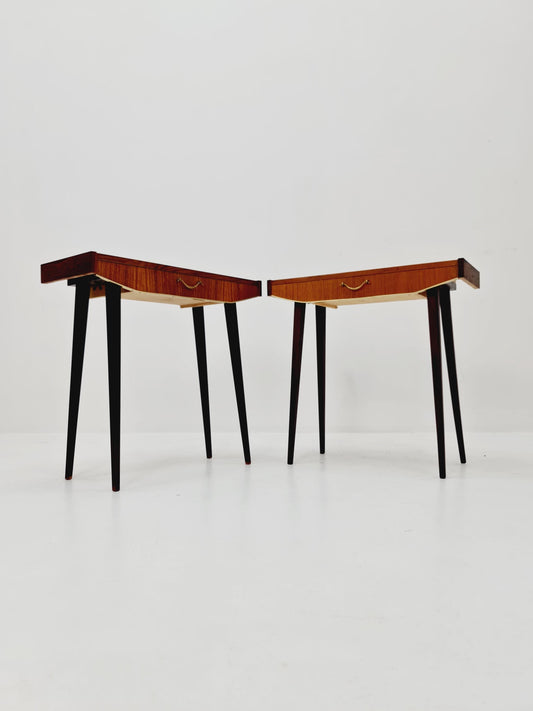 Mid century Danish teak side tables/ Bedside tables/ Nightstands, Denmark, 1960s, set of 2