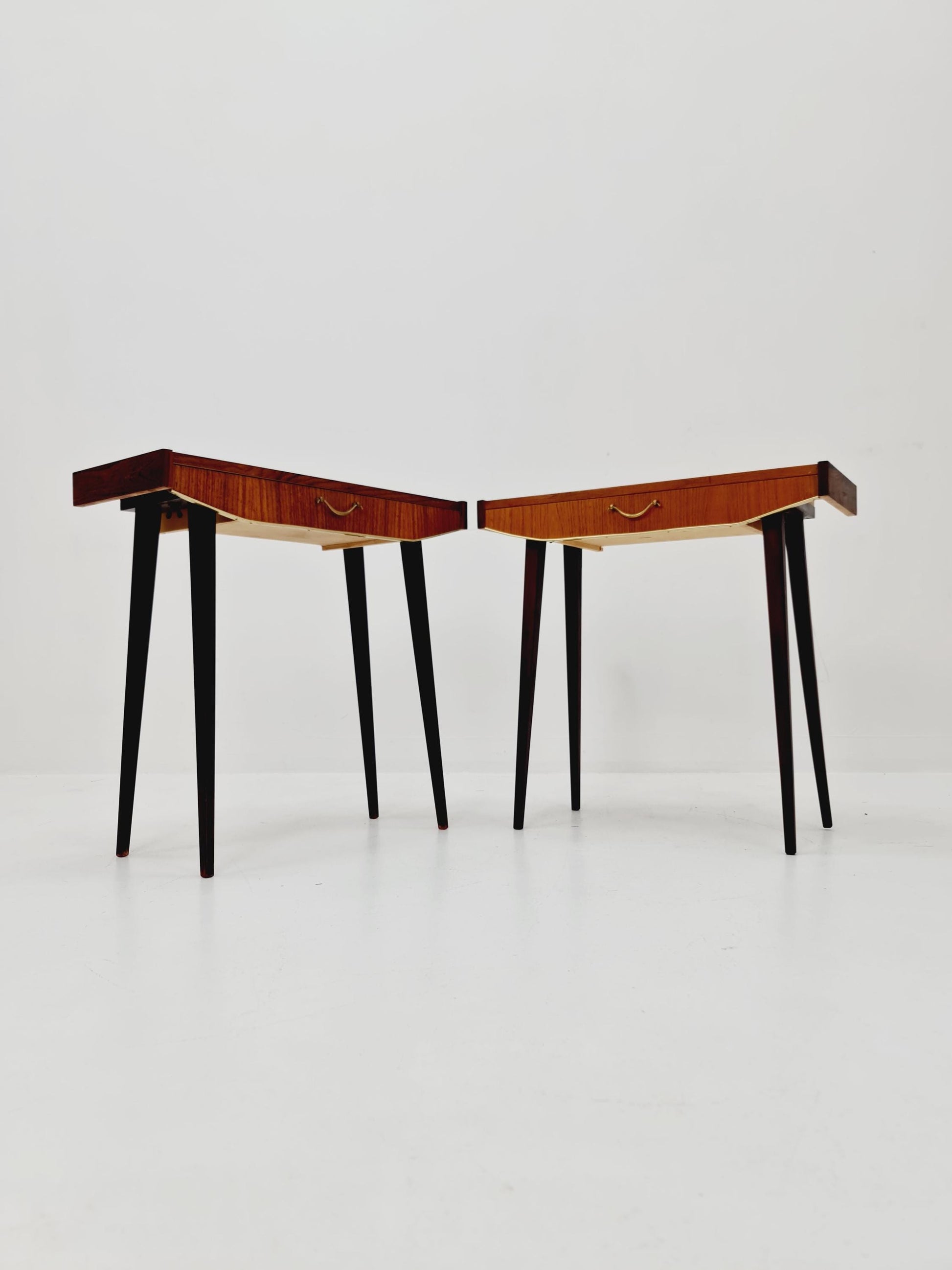 Mid century Danish teak side tables/ Bedside tables/ Nightstands, Denmark, 1960s, set of 2