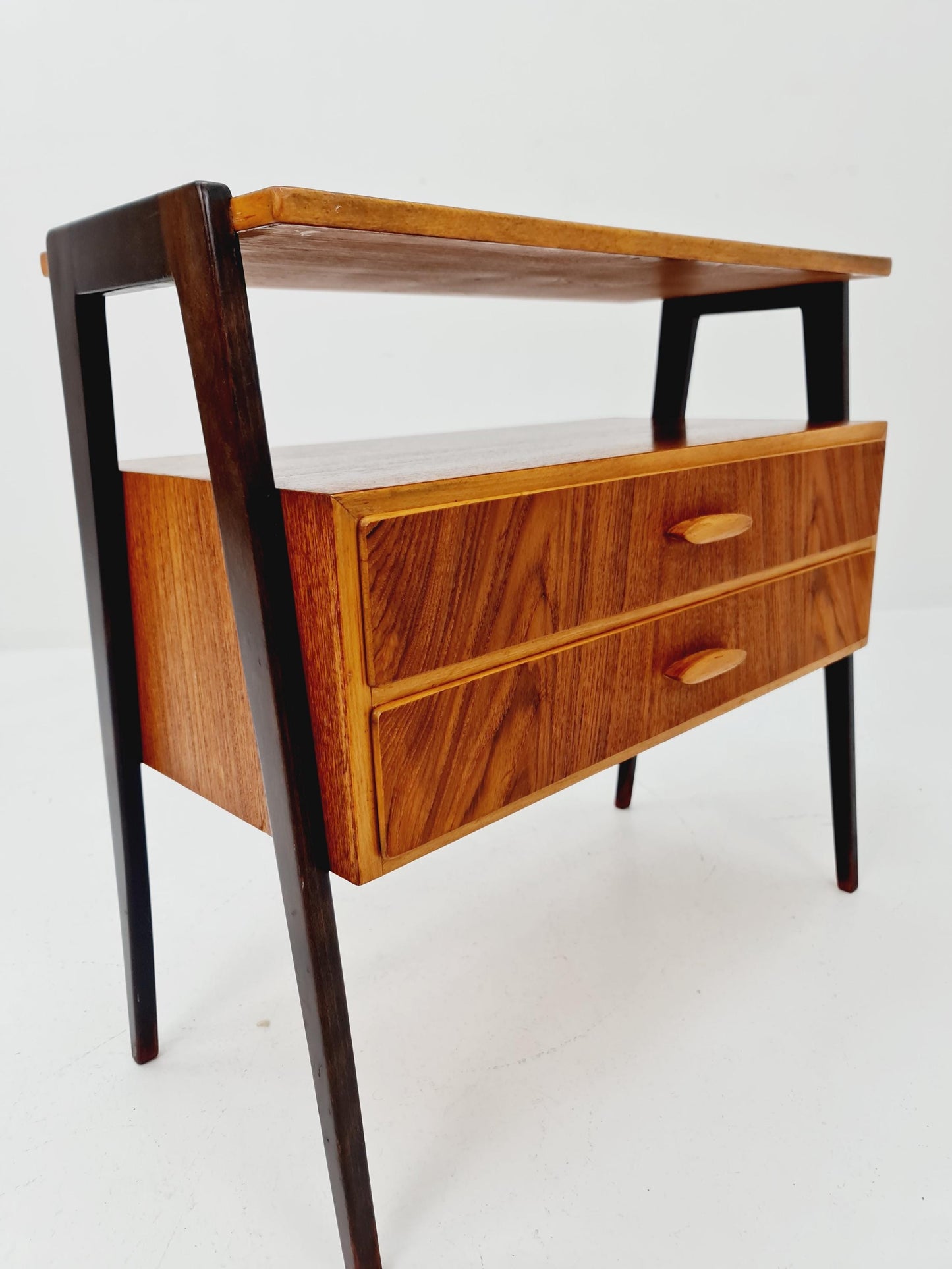 Midcentury Scandinavian Teak vintage Side table/ hallway/ Night stand, 1960s
